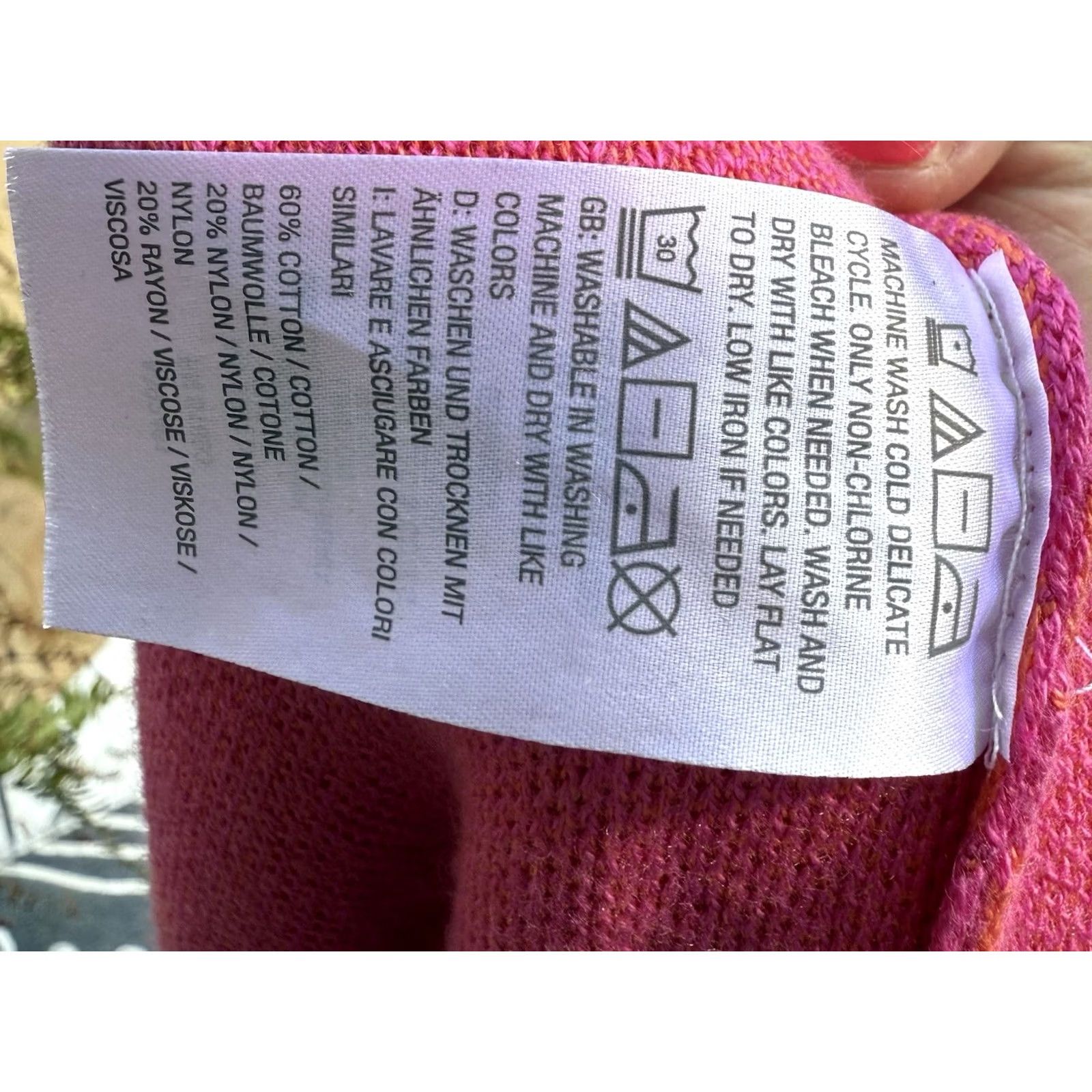 Isaac Mizrahi Isaac Mizrahi Cardigan Long Line Duster Pink Orange Medium Womens Knit Cotton Blend Lined NWOT Size M / US 6-8 / IT 42-44 - 7 Thumbnail