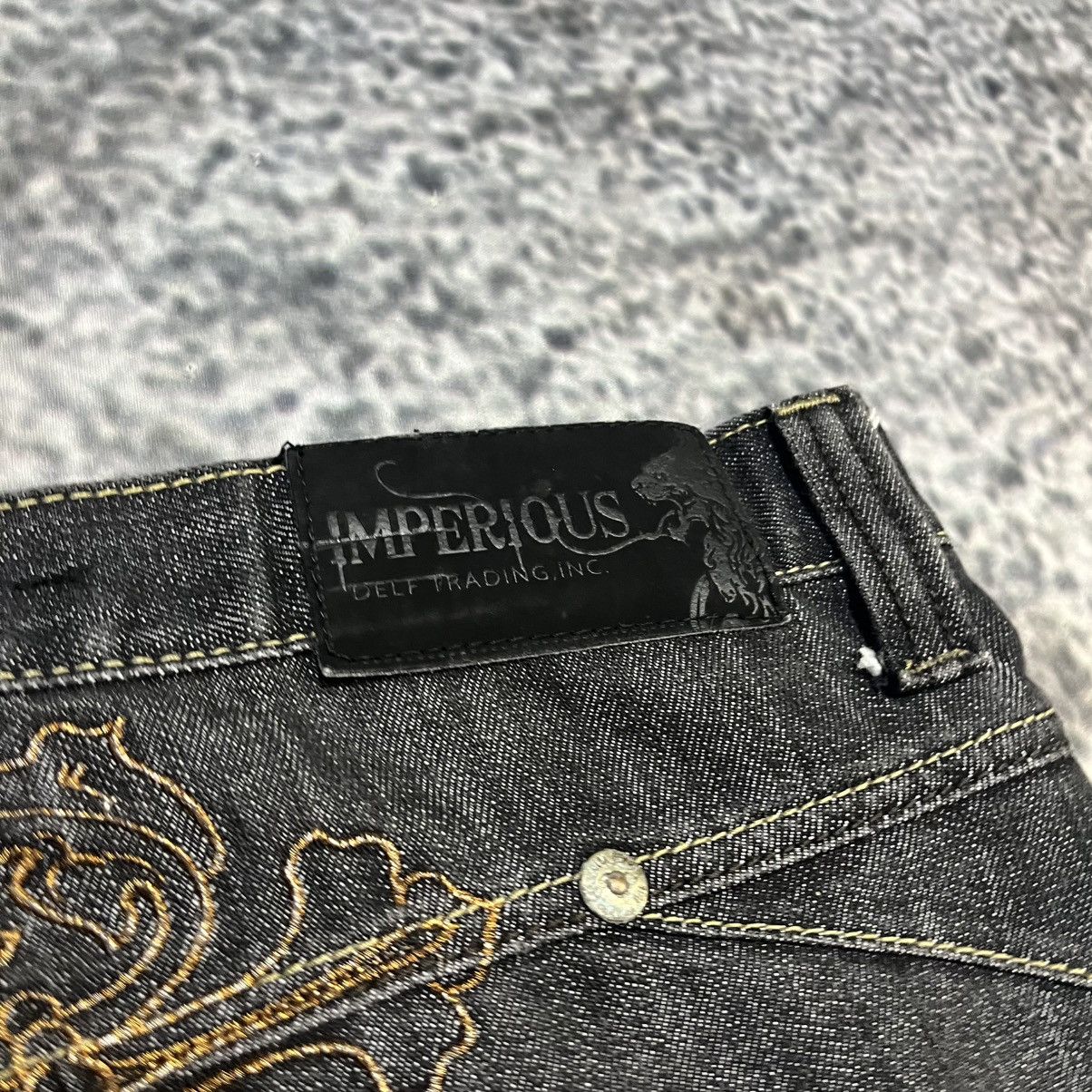 Imperious VINTAGE Y2K IMPEROUS EMBROIDERED CROSS GRUNGE BAGGY JEANS Size US 34 / EU 50 - 5 Thumbnail