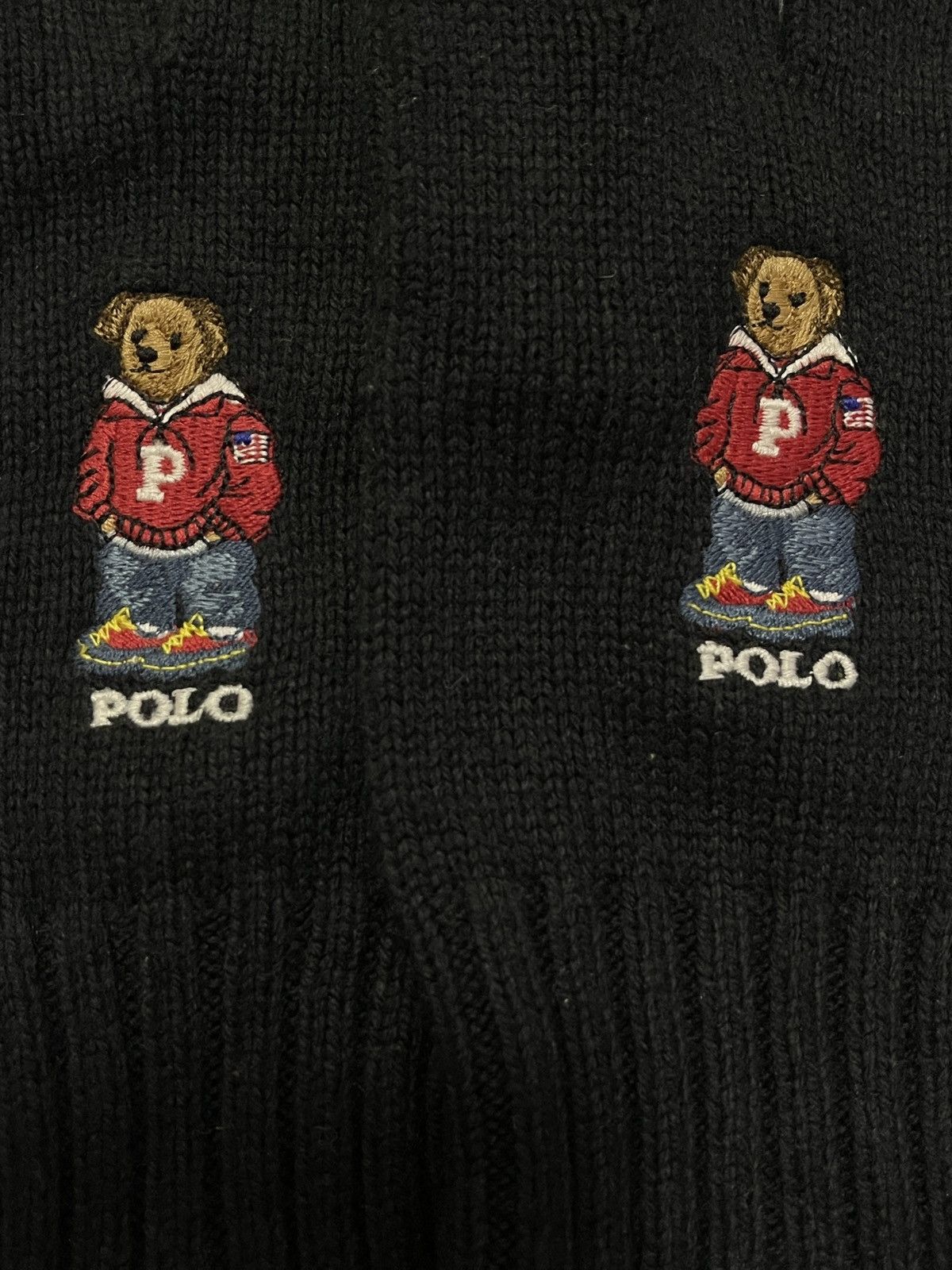 Polo Ralph Lauren × Vintage Vintage Polo Bear Wool Knit Glove Size ONE SIZE - 4 Thumbnail