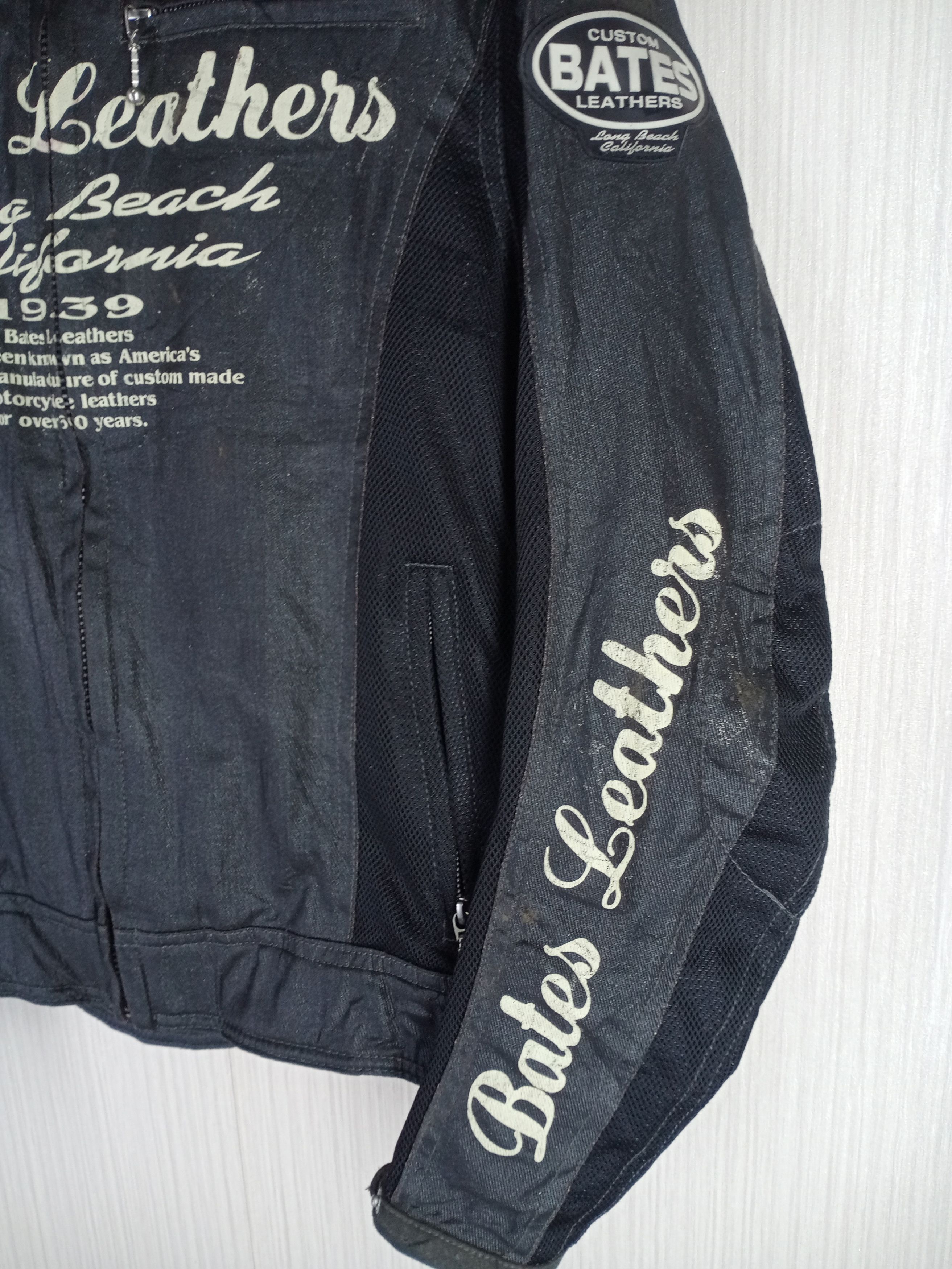 Bates Hats Custom Bates Leather Long Beach California Biker Jacket Size US XL / EU 56 / 4 - 13 Thumbnail