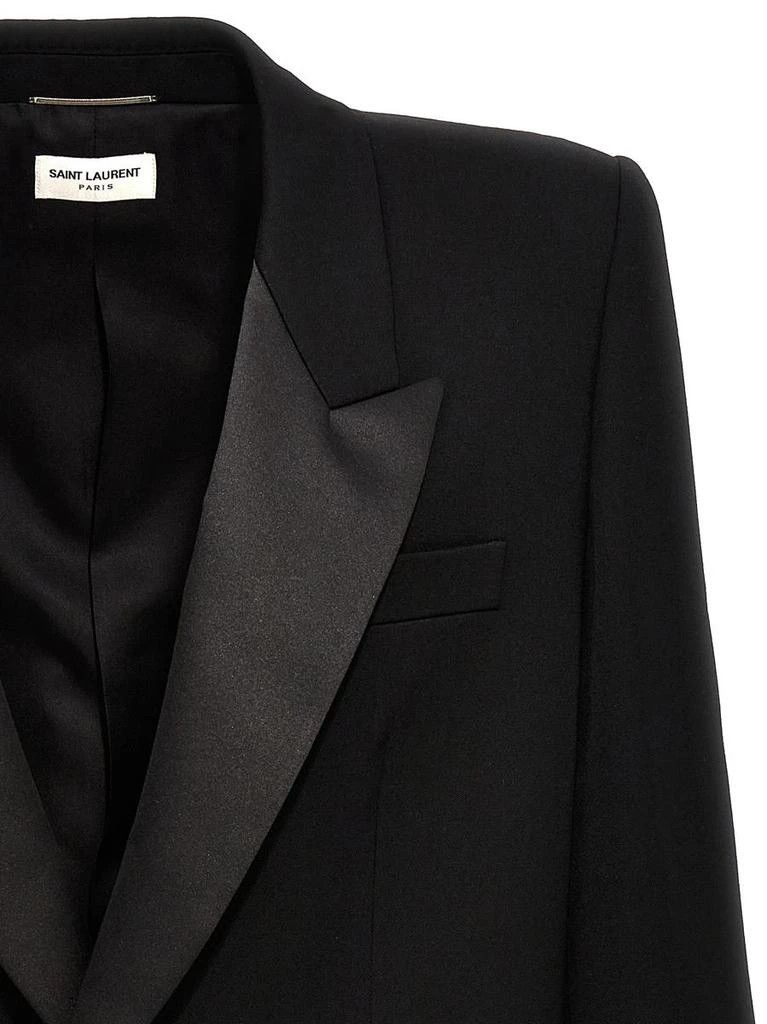Saint Laurent Paris o1y0325 Blazer in Black Size US M / EU 48-50 / 2 - 2 Thumbnail