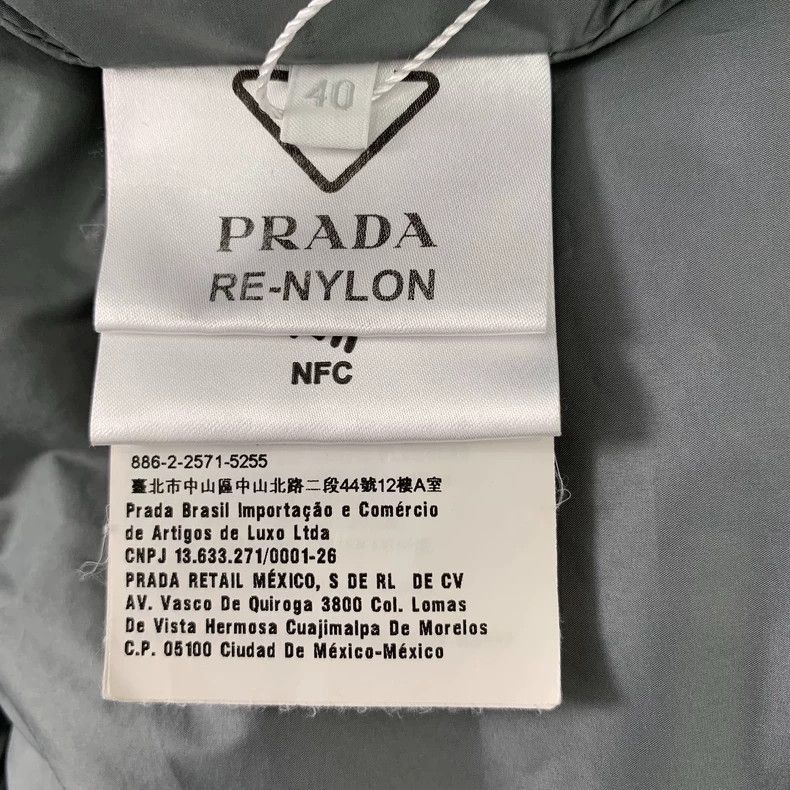 Prada Prada Grey Cashmere Lapel Zipup Puffer Jacket -2505 Size US L / EU 52-54 / 3 - 7 Thumbnail