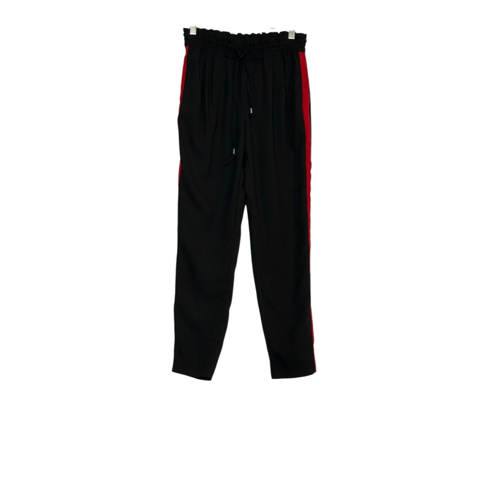 Zara Zara black chiffon red stripes pull on jogger pants size XS Size 30" / US 8 / IT 44 - 7 Thumbnail