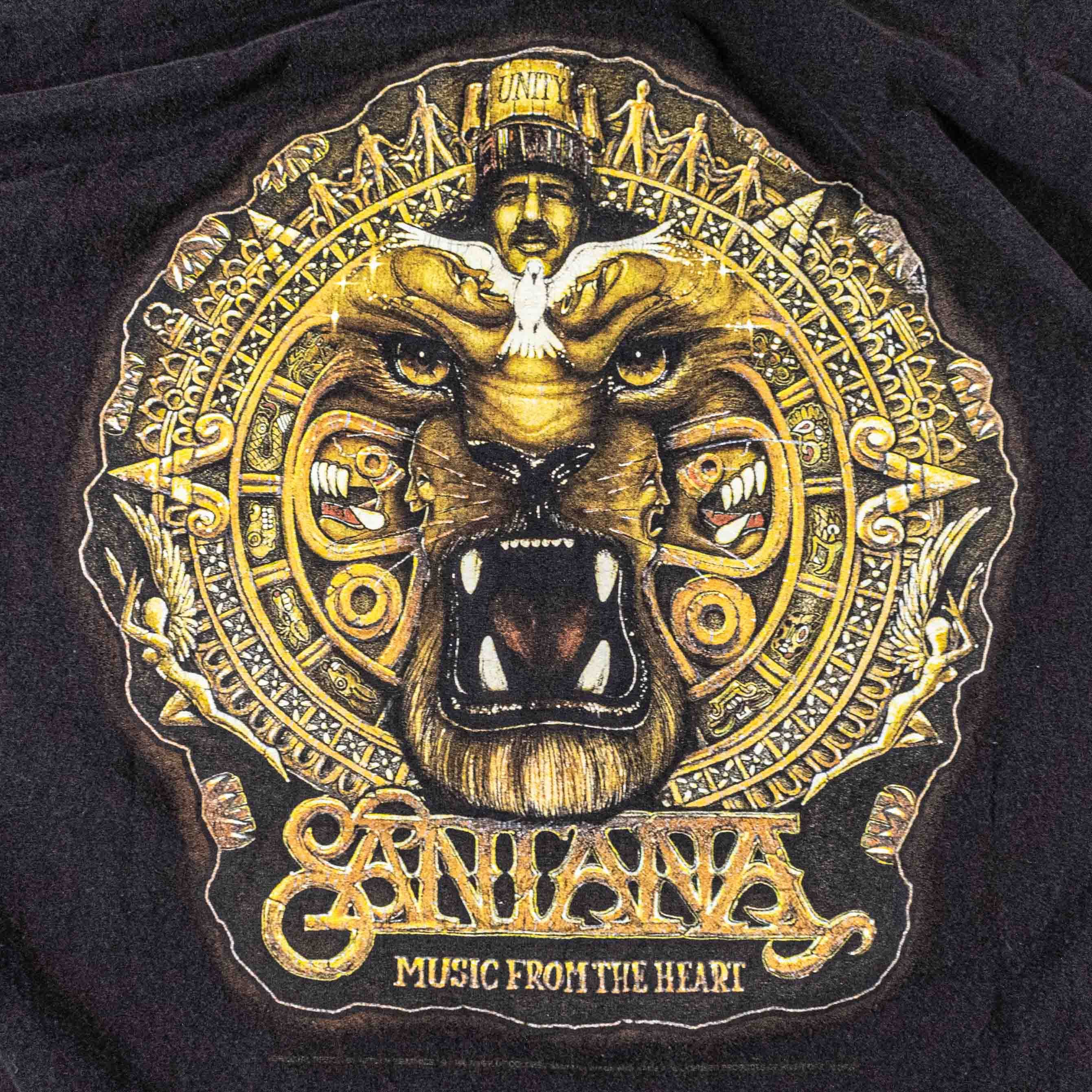 Band Tees Carlos Santana Shirt De Aztlan Music From The Heart Band Size US XL / EU 56 / 4 - 15 Thumbnail