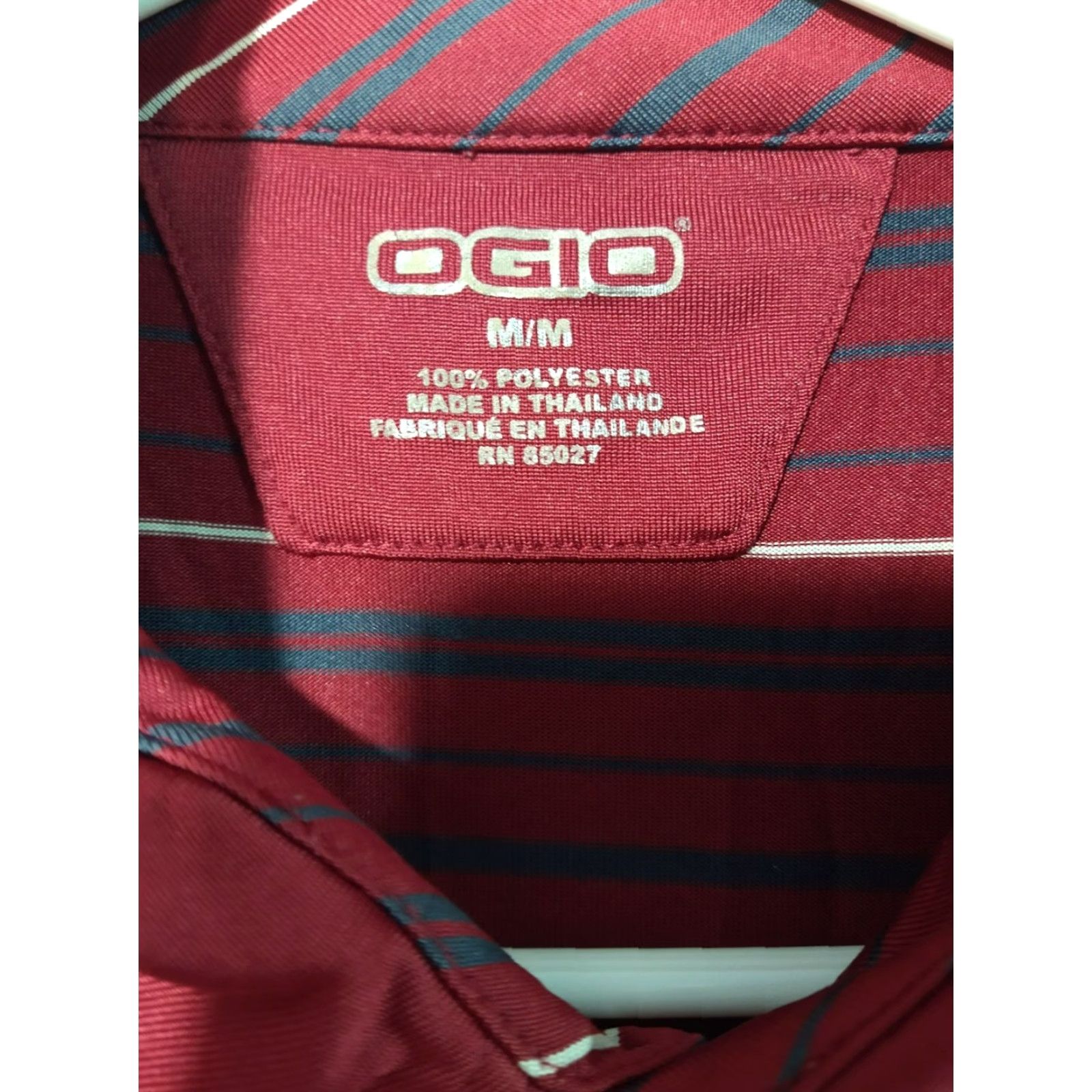 Vintage OGIO Polo Shirt Mens Medium Red Striped Short Sleeve Casual Performance Polo Shirt Size US M / EU 48-50 / 2 - 5 Thumbnail