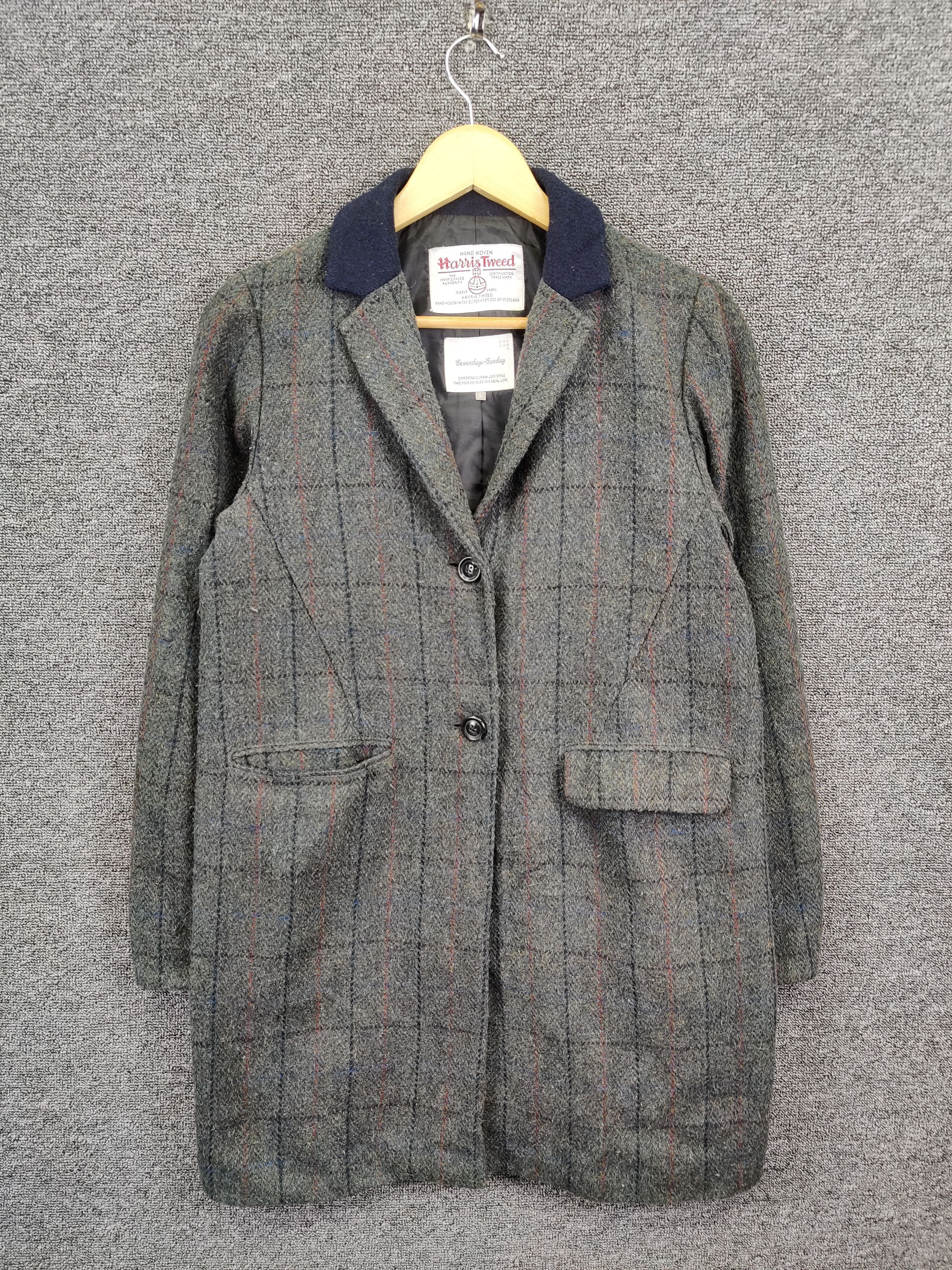 Harris Tweed Harris Tweed x Sevendays Sundays Shadow Plaid Wool Coat Size US L / EU 52-54 / 3 - 1 Thumbnail