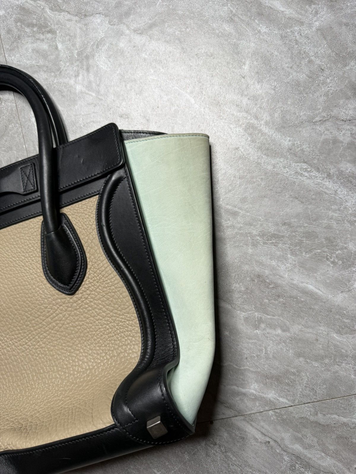 Celine Celine By Phoebe Philo Tricolor Micro Luggage Tote Bag Size ONE SIZE - 5 Thumbnail