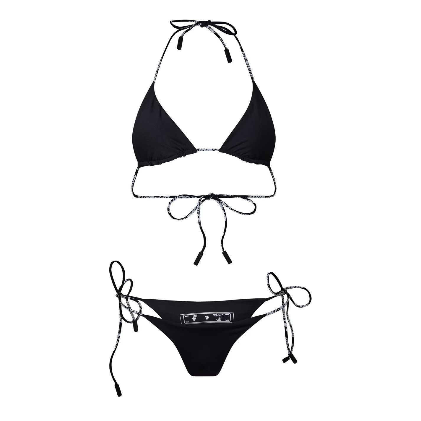 Off-White o1g2r1mq0125 Size: M / Beachwear Bikini Set in Black Size ONE SIZE - 1 Thumbnail