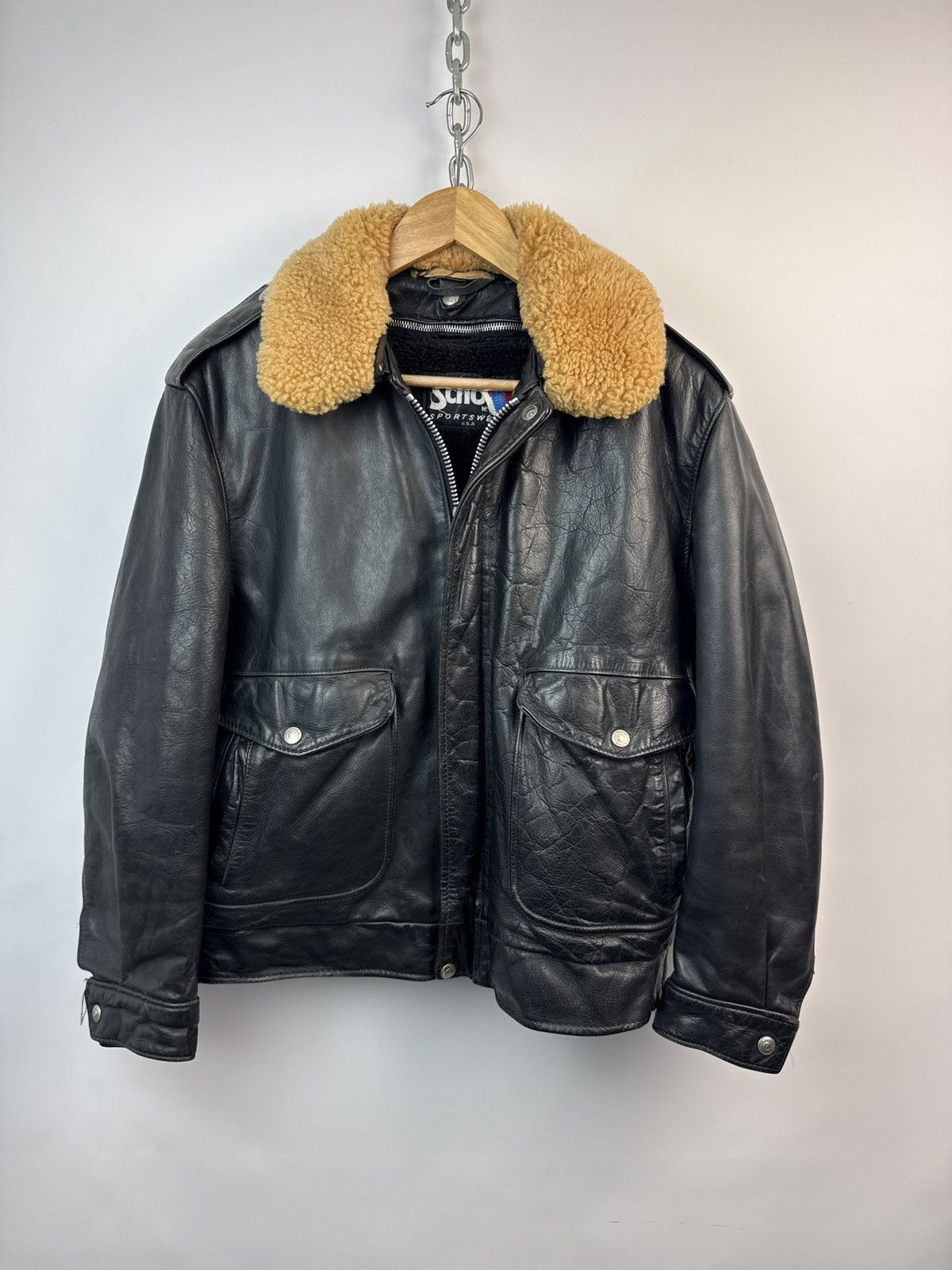 Schott × Vintage Vintage 90s Schott At101 single riders leather