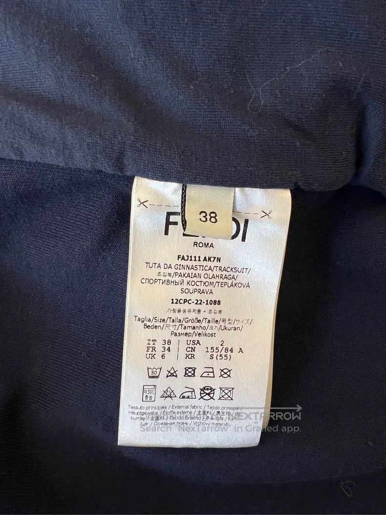 Fendi Fendi Women's sports set zip-up cardigan double F logo bla Size L / US 10 / IT 46 - 4 Thumbnail