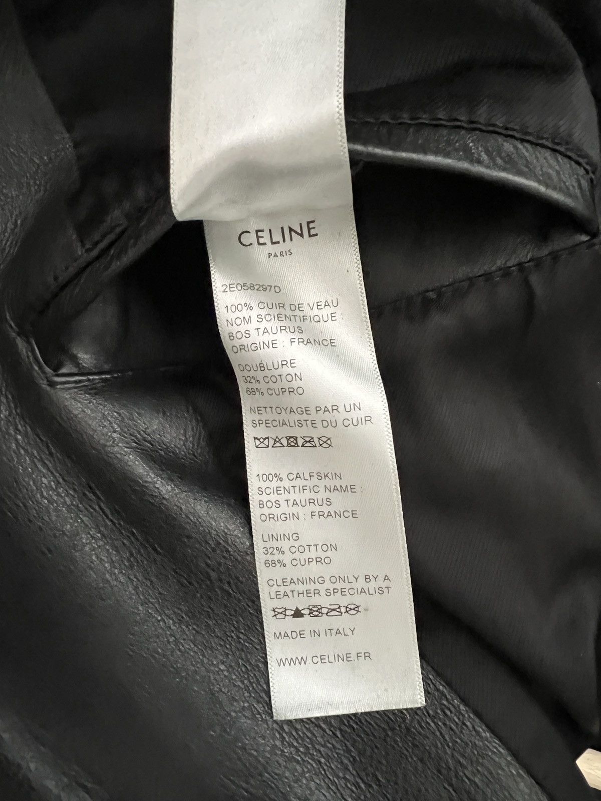 Celine × Hedi Slimane Celine SS19 Washed Calfskin Biker Leather Jacket Size US S / EU 44-46 / 1 - 5 Thumbnail