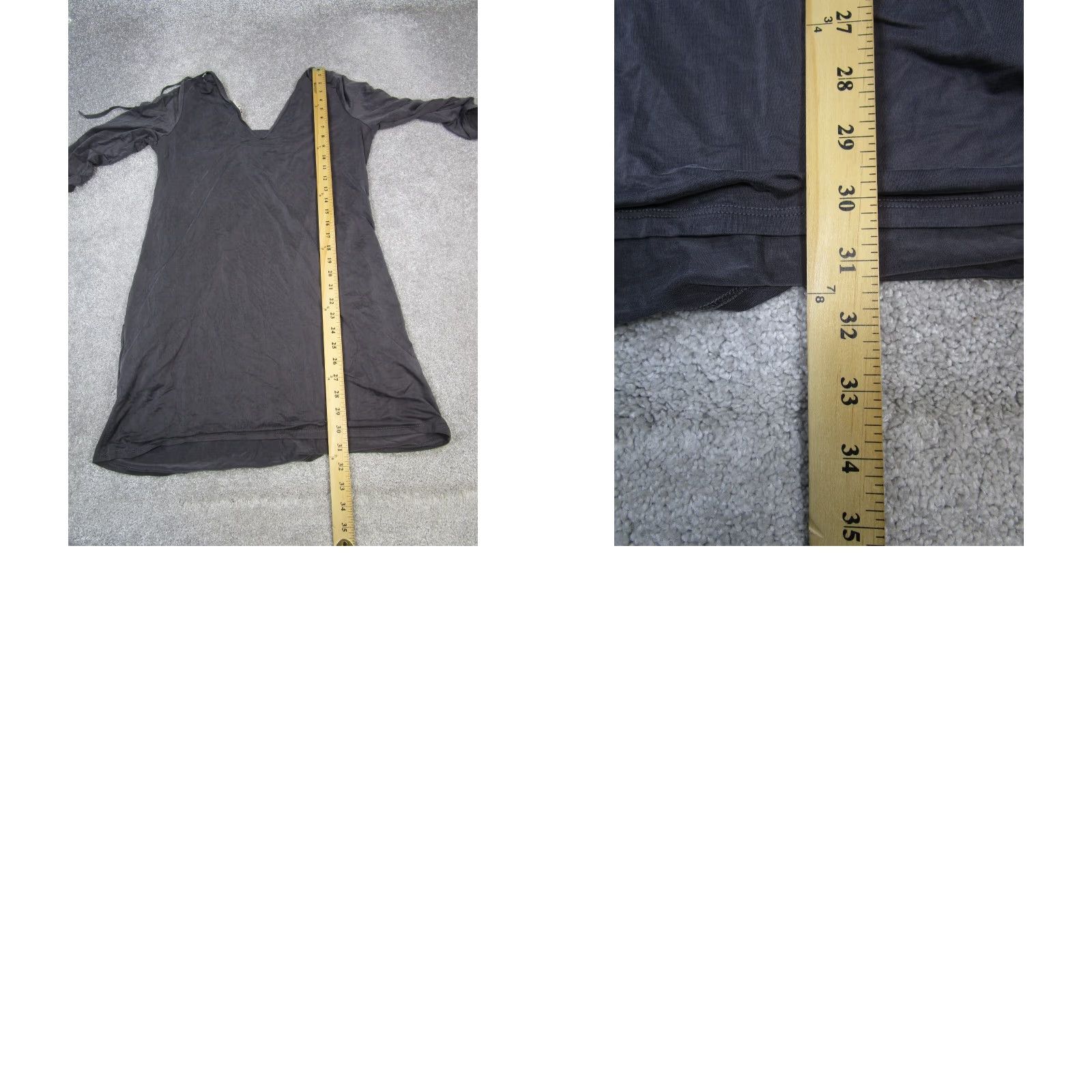 Vintage VINTAGE Dolan Dress Womens Medium Gray Halter Fit & Flare Casual Business 3/4 Sleeve Short Size M / US 6-8 / IT 42-44 - 8 Thumbnail