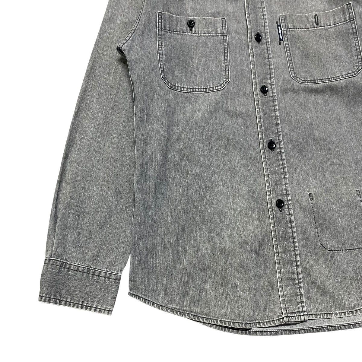 Blue Blue Japan vintage Blue Blue Japan Denim Work Shirt Charcoal Faded Size US S / EU 44-46 / 1 - 4 Thumbnail