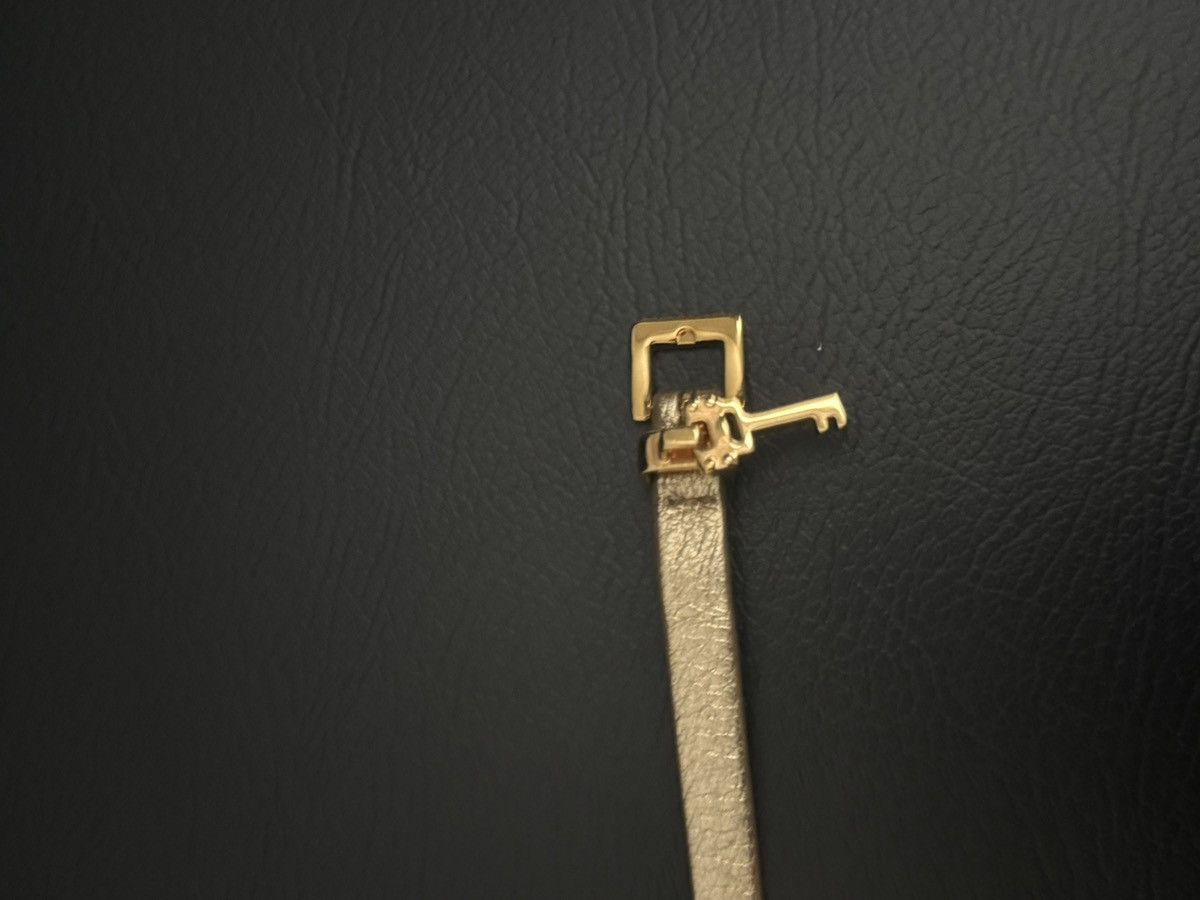 Miu Miu Miu Miu Gold Leather Key Bracelet Size ONE SIZE - 3 Thumbnail