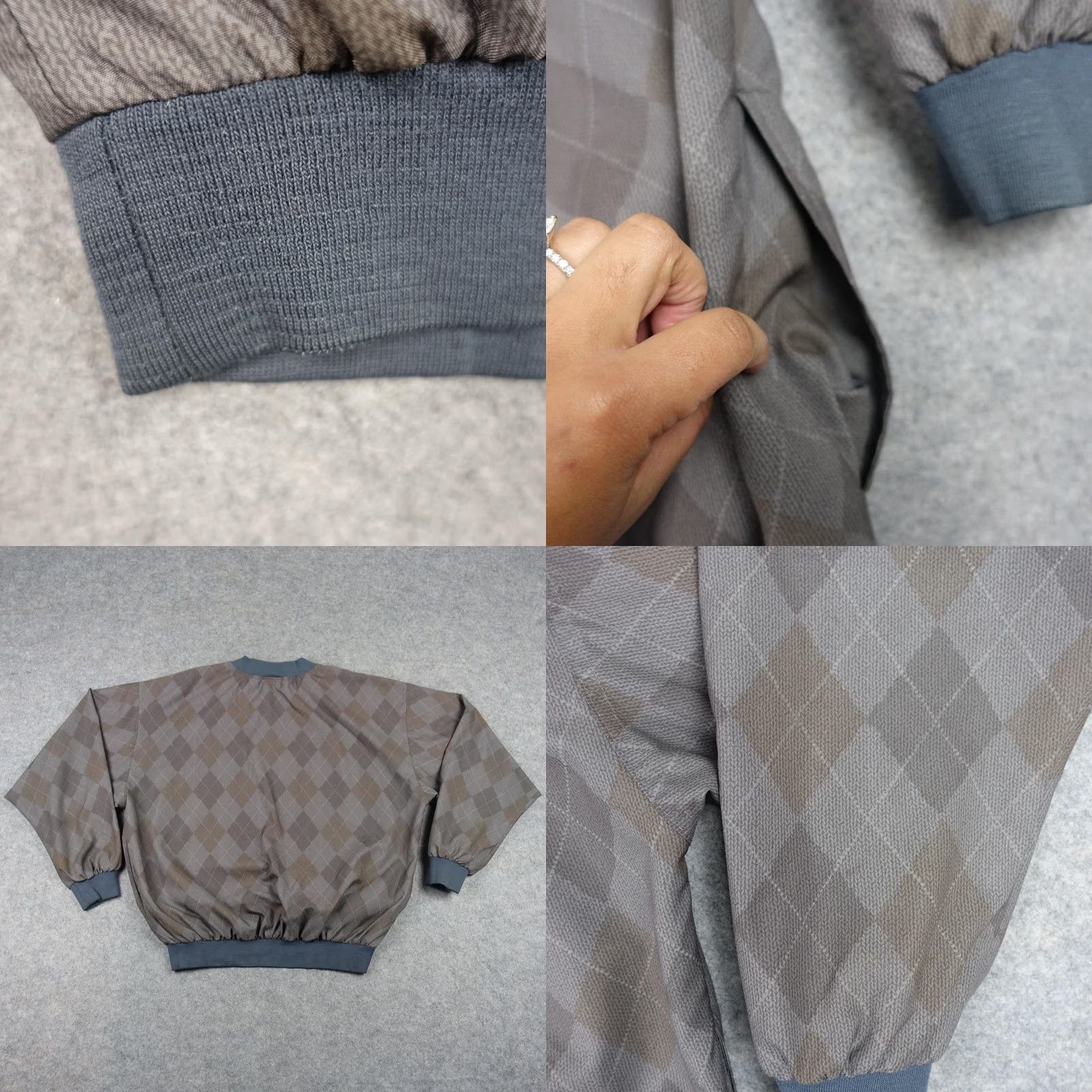 Vintage VINTAGE Roche Jacket Mens XL Brown Argyle Windbreaker Pullover Golf Preppy VTG Size US XL / EU 56 / 4 - 8 Thumbnail