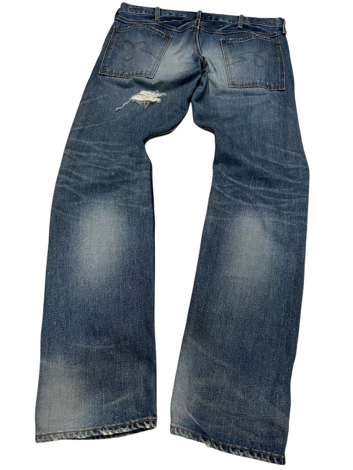 Japanese Brand Vintage Blue Way Japanese Brand Distress Clawmark Jean Size US 34 / EU 50 - 2 Thumbnail