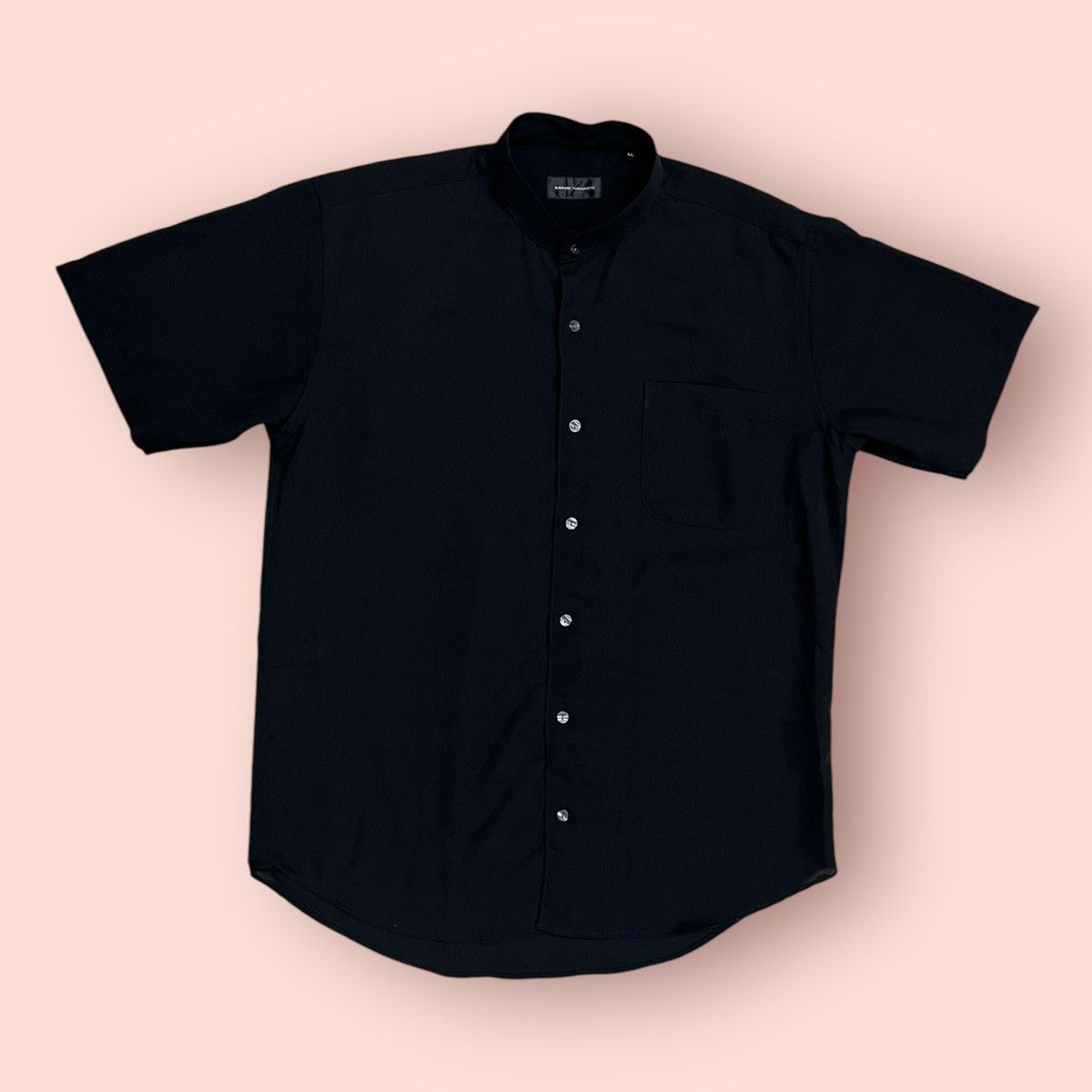 Designer × Japanese Brand × Kansai Yamamoto VINTAGE KANSAI YAMAMOTO STAND COLLAR BUTTON UP SHIRT Size US XL / EU 56 / 4 - 7 Thumbnail