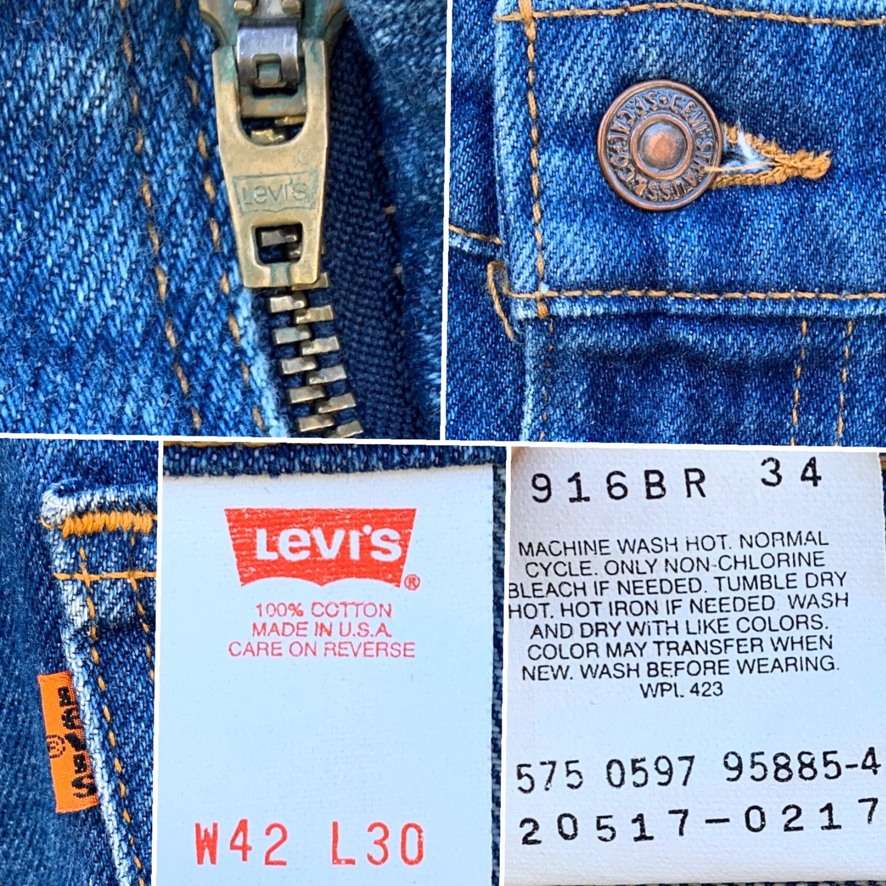 Vintage VINTAGE Levi’s 517 Jeans Main Selling Point Denim 42 W 30 L Zipper Fly Orange Tab Men’s Casual Jeans 90s Style USA Made Levi’s Size US 42 / EU 58 - 7 Thumbnail