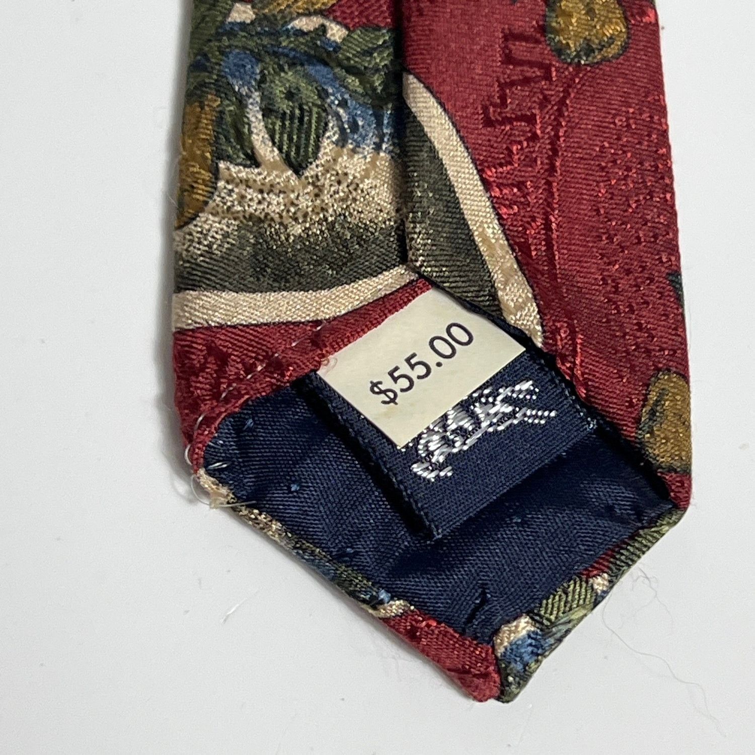 Burberry Burberrys Of London Men's Tie USA Made Red 100% Silk Vintage Size ONE SIZE - 7 Thumbnail