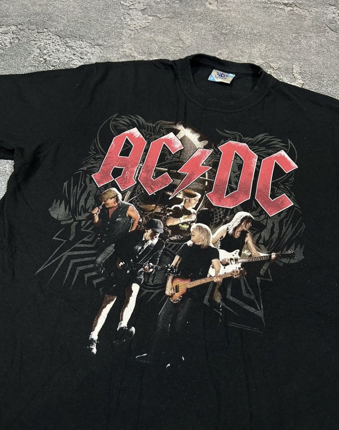 AC/DC × Band Tees × Vintage AC/DC Black Ice 2009 Tour Tee Starworld Size US M / EU 48-50 / 2 - 2 Thumbnail