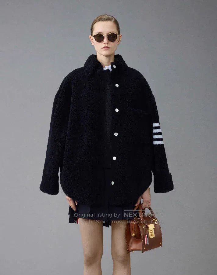 Thom Browne Thom Browne Black Leather and Fur Jacket Size US S / EU 44-46 / 1 - 4 Thumbnail