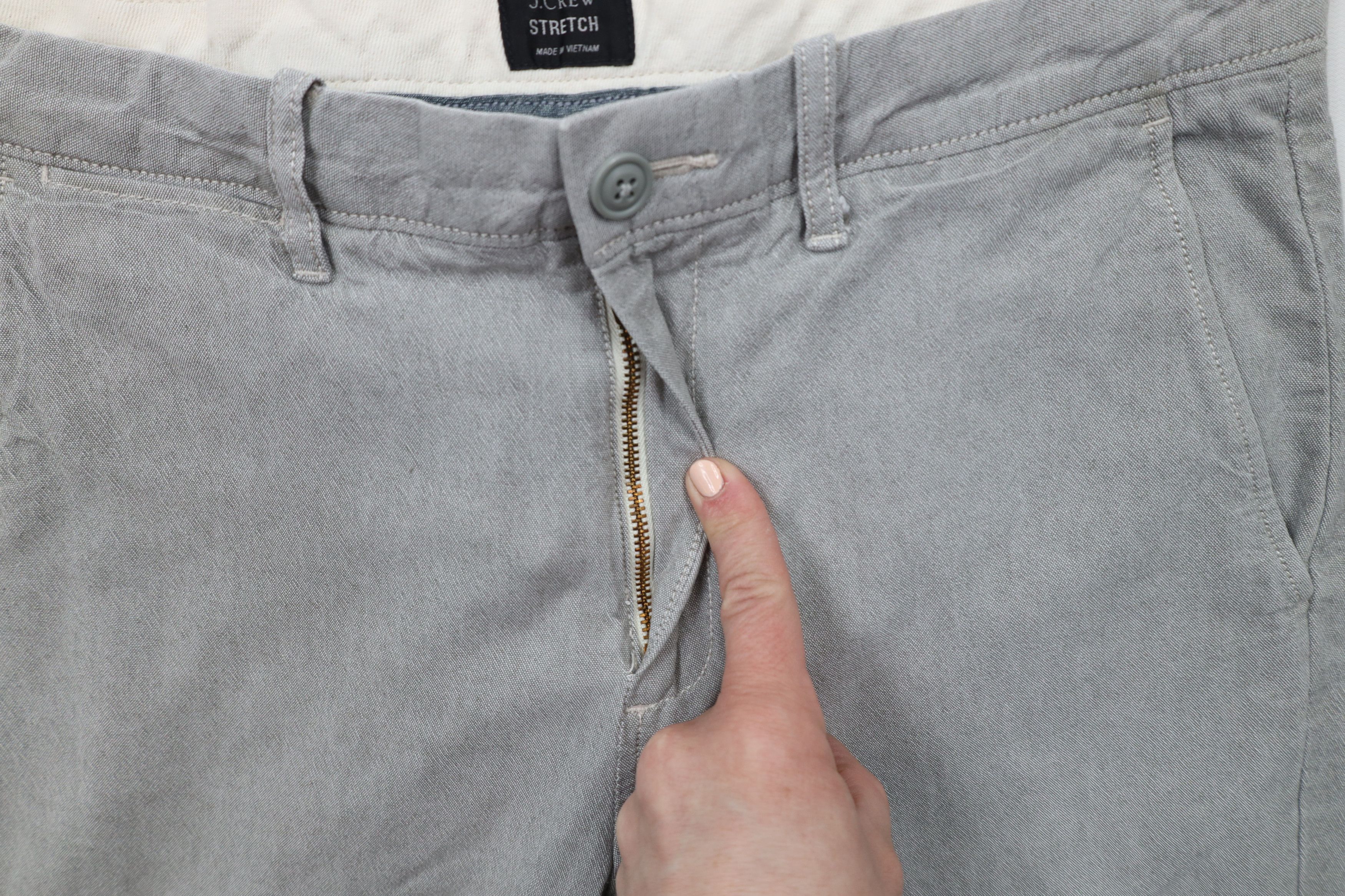J.Crew × Vintage J Crew Stretch 770 Straight Leg Chino Pants Trousers Gray Size US 31 - 8 Thumbnail
