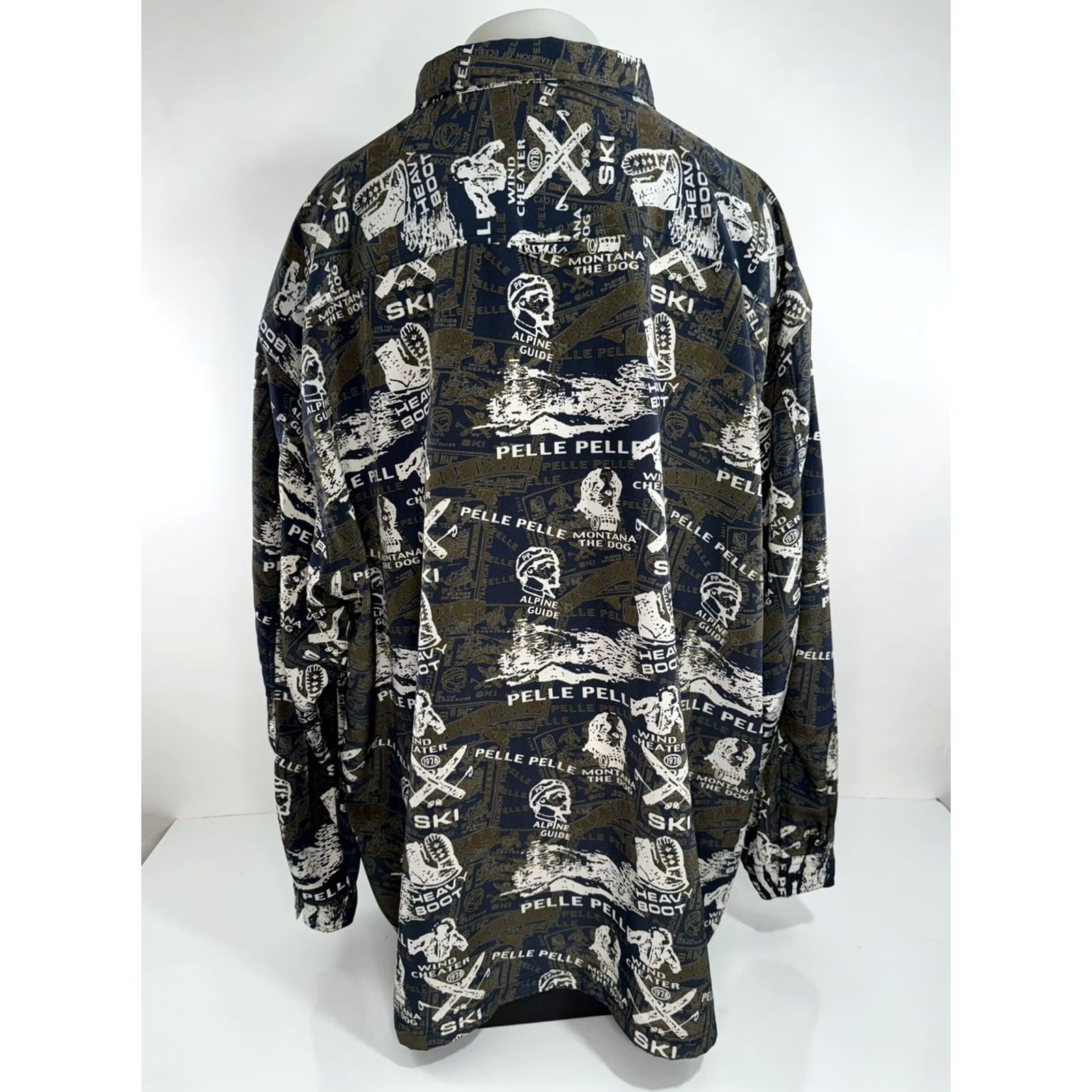 Pelle Pelle PELLE PELLE MARC BUCHANAN Ski Mountain Theme Shirt Mens 4XL Green Charcoal White Size US XXL / EU 58 / 5 - 5 Thumbnail