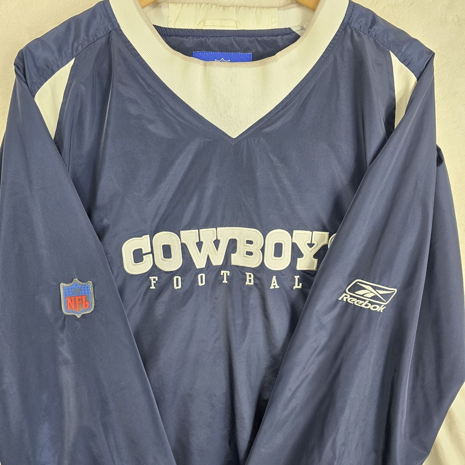 Reebok Vtg Dallas Cowboys Pullover Windbreaker Reebok Jacket 2XL Size US XXL / EU 58 / 5 - 5 Thumbnail