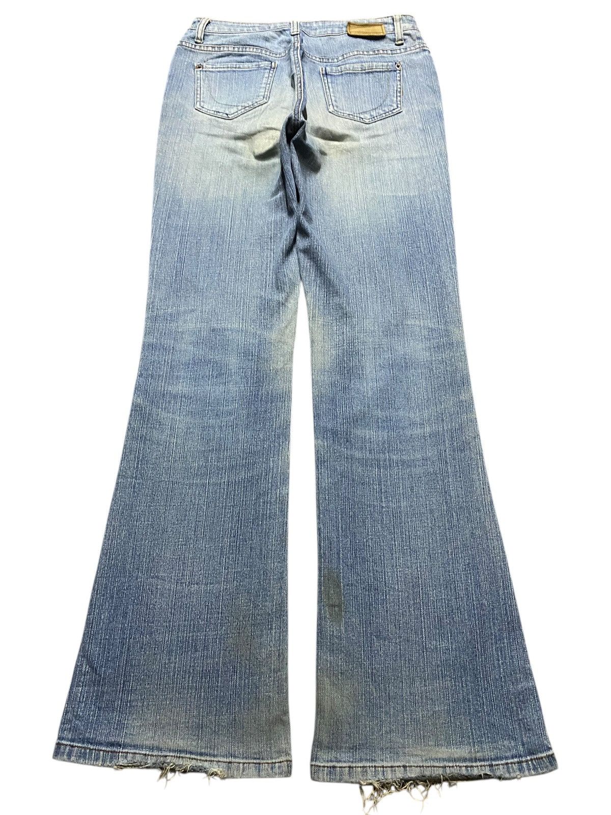 If Six Was Nine Vintage Japanese Brand Natural Garage Grunge Flare Jeans Size US 27 - 2 Thumbnail