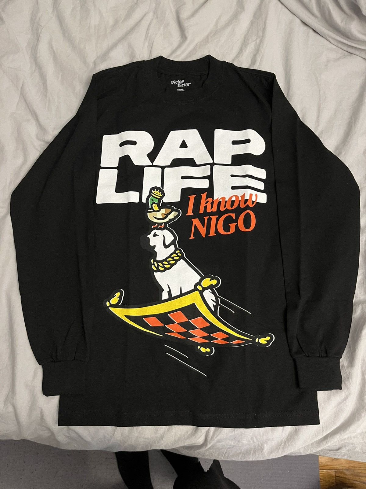 Human Made Victor victor rap life I know nigo long sleeve tee black Size US S / EU 44-46 / 1 - 3 Thumbnail