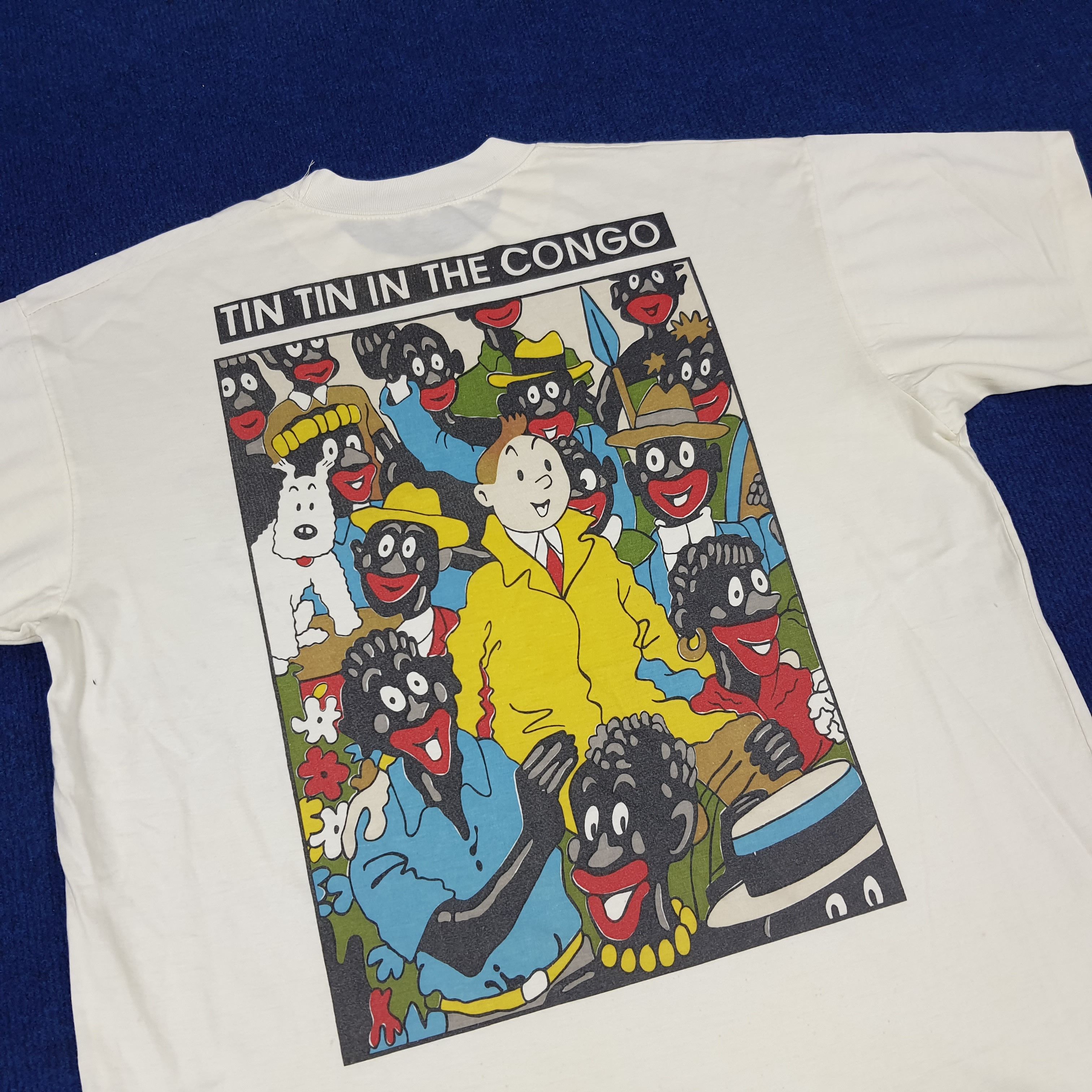 Vintage Vintage The Adventure of Tintin in The Congo Photo Tee Size US XL / EU 56 / 4 - 2 Thumbnail