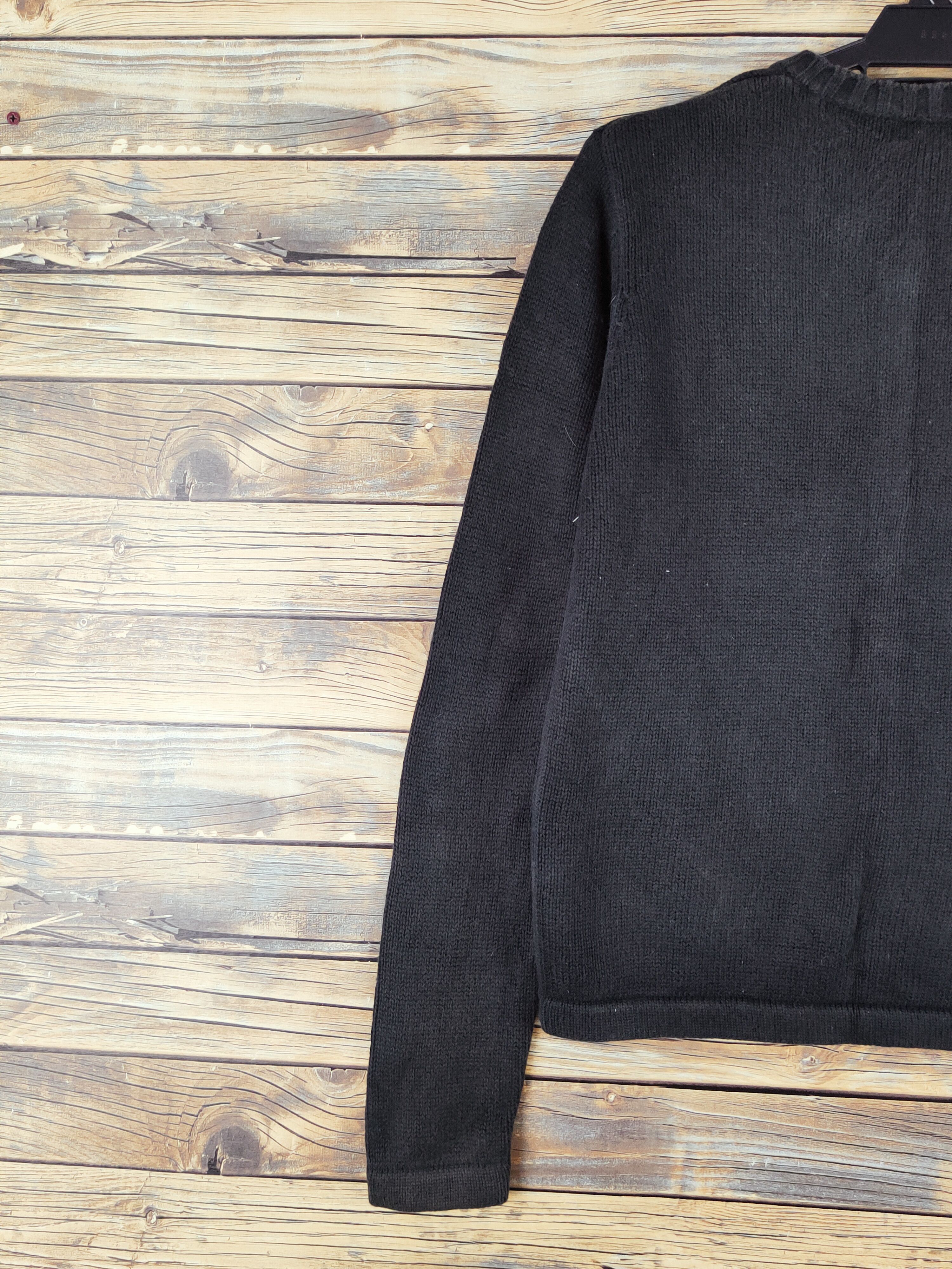 Homespun Knitwear × Japanese Brand Uniqlo japan vintage Black Faded Knitwear Cardigan #W996 Size M / US 6-8 / IT 42-44 - 8 Thumbnail