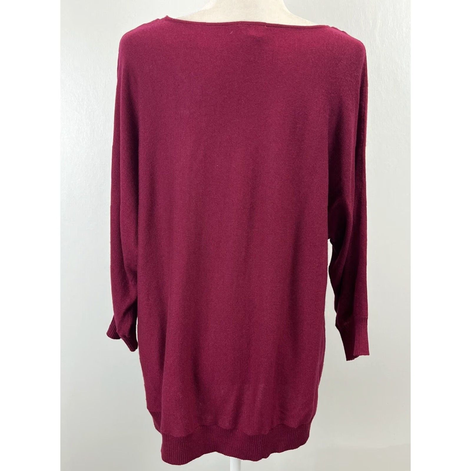 Vintage Chico's Sweater Women Size 2 Raspberry Cowl Neck Pullover Size XS / US 0-2 / IT 36-38 - 3 Thumbnail