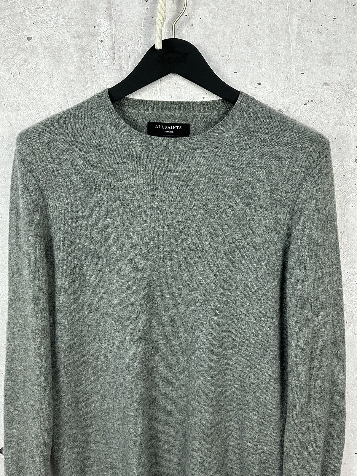 Allsaints × Vintage Allsaints Alec Crew Neck Grey Wool Long Sleeve Sweater Size US M / EU 48-50 / 2 - 2 Thumbnail