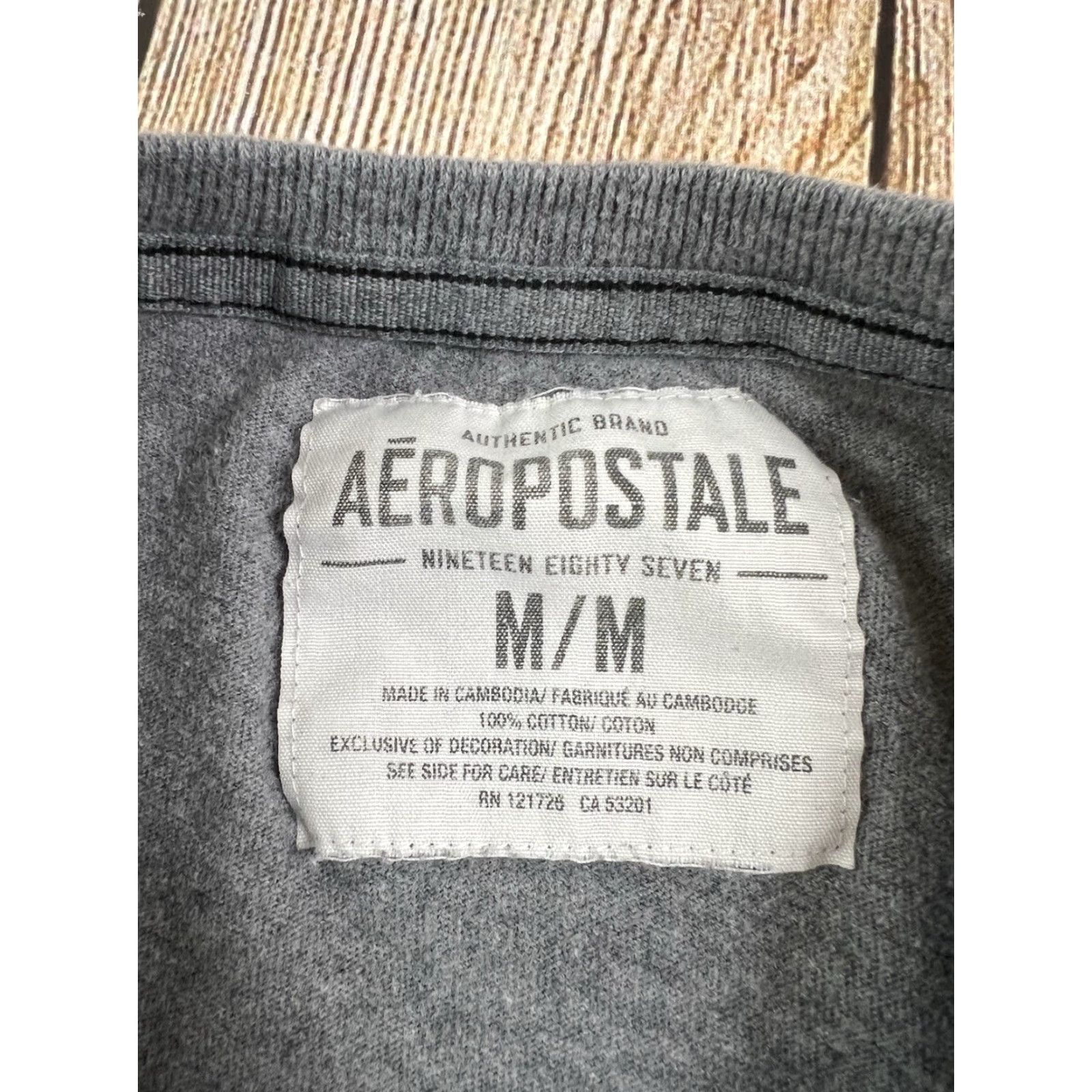 Aeropostale VINTAGE Aeropostale Shirt Men Medium Gray Embroidered USA ClassicT Shirt Size US M / EU 48-50 / 2 - 4 Thumbnail
