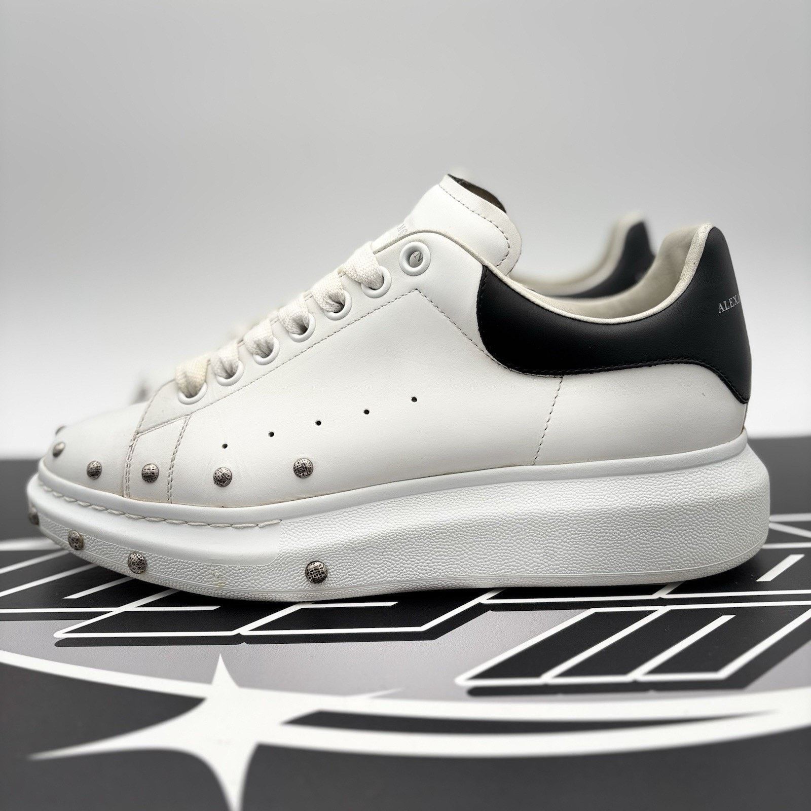Alexander McQueen Alexander McQueen Oversized Studded ' White Black ' | GREAT! Size US 8 / EU 41 - 1 Thumbnail