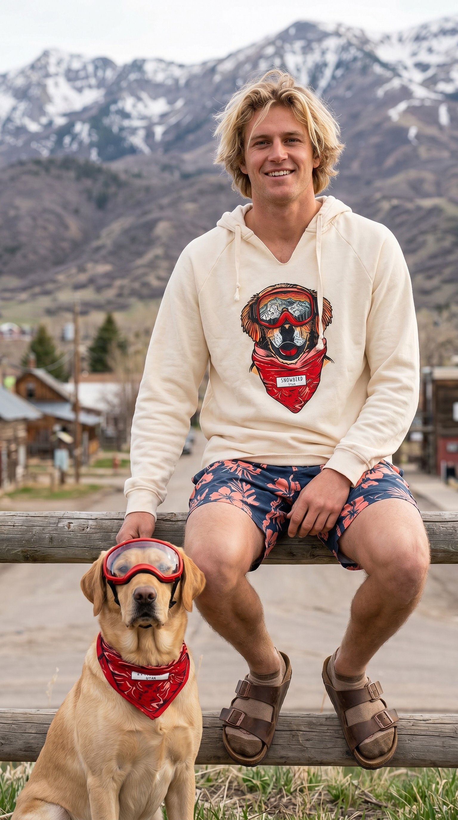 Other Wild Tribute Rescue Dog Snowbird, Utah light hoodie Size US M / EU 48-50 / 2 - 1 Thumbnail