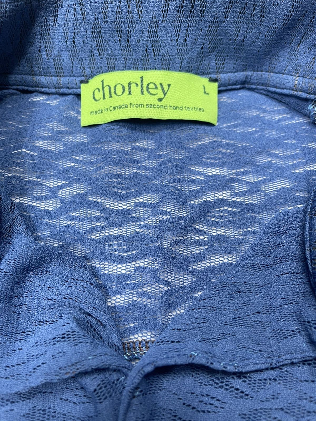 Chorley × Handmade Ss24 blue camo lace camp collar bowling shirt Size US L / EU 52-54 / 3 - 3 Thumbnail