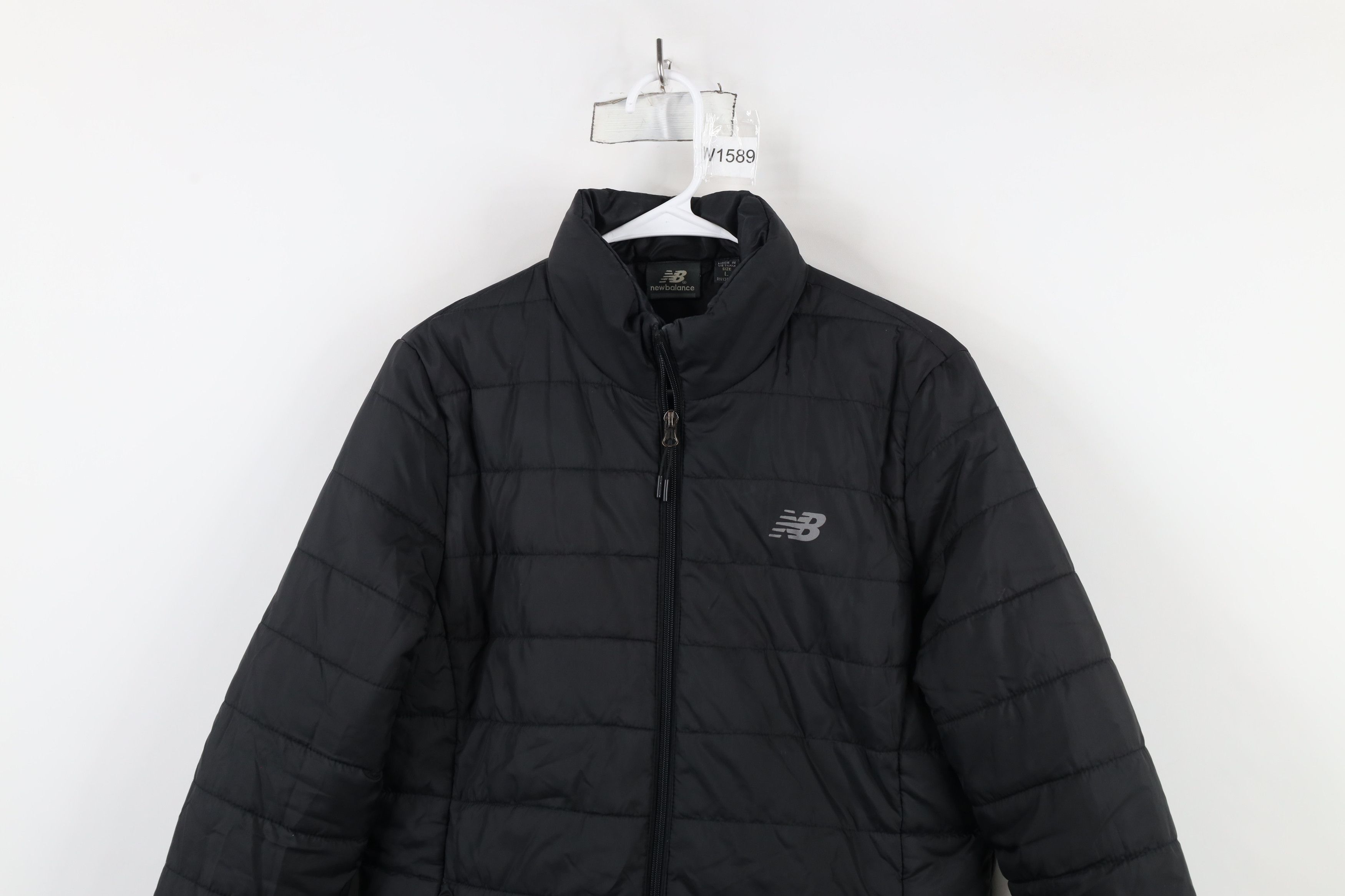 New Balance × Vintage Vintage Y2K New Balance Reflective Full Zip Puffer Jacket Size L / US 10 / IT 46 - 2 Thumbnail