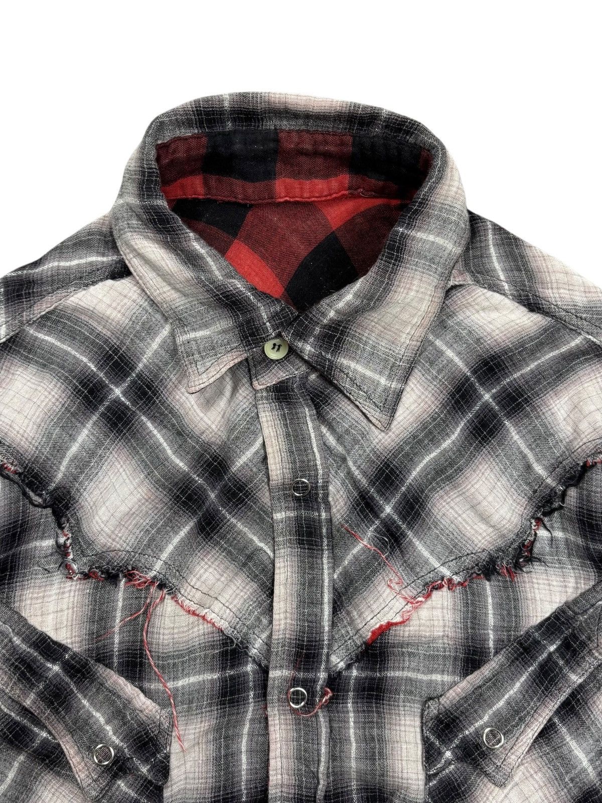 JACKROSE 2000s Jackrose - Distressed Western Flannel Shirt Size US M / EU 48-50 / 2 - 7 Thumbnail