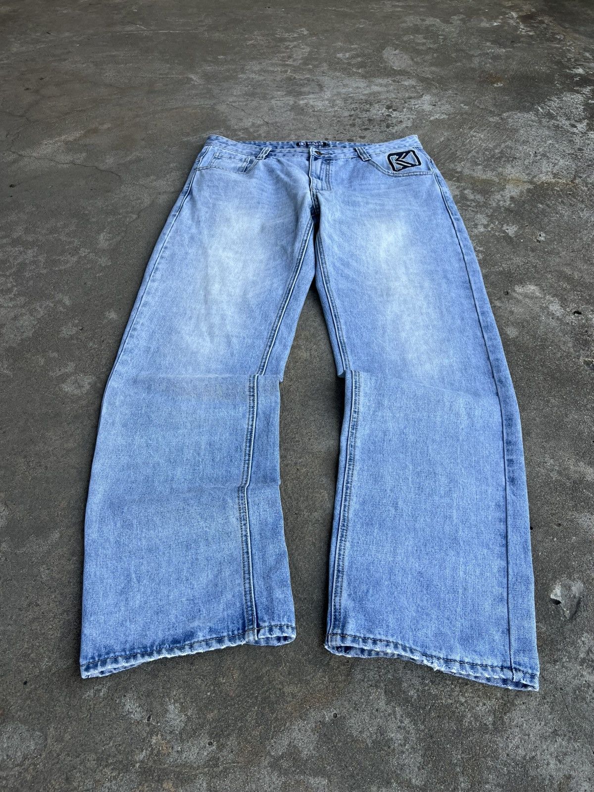 If Six Was Nine × Karl Kani × Southpole Crazy Vintage Karl Kani Big Logo Denim Jeans super Rare USA Size US 34 / EU 50 - 7 Thumbnail