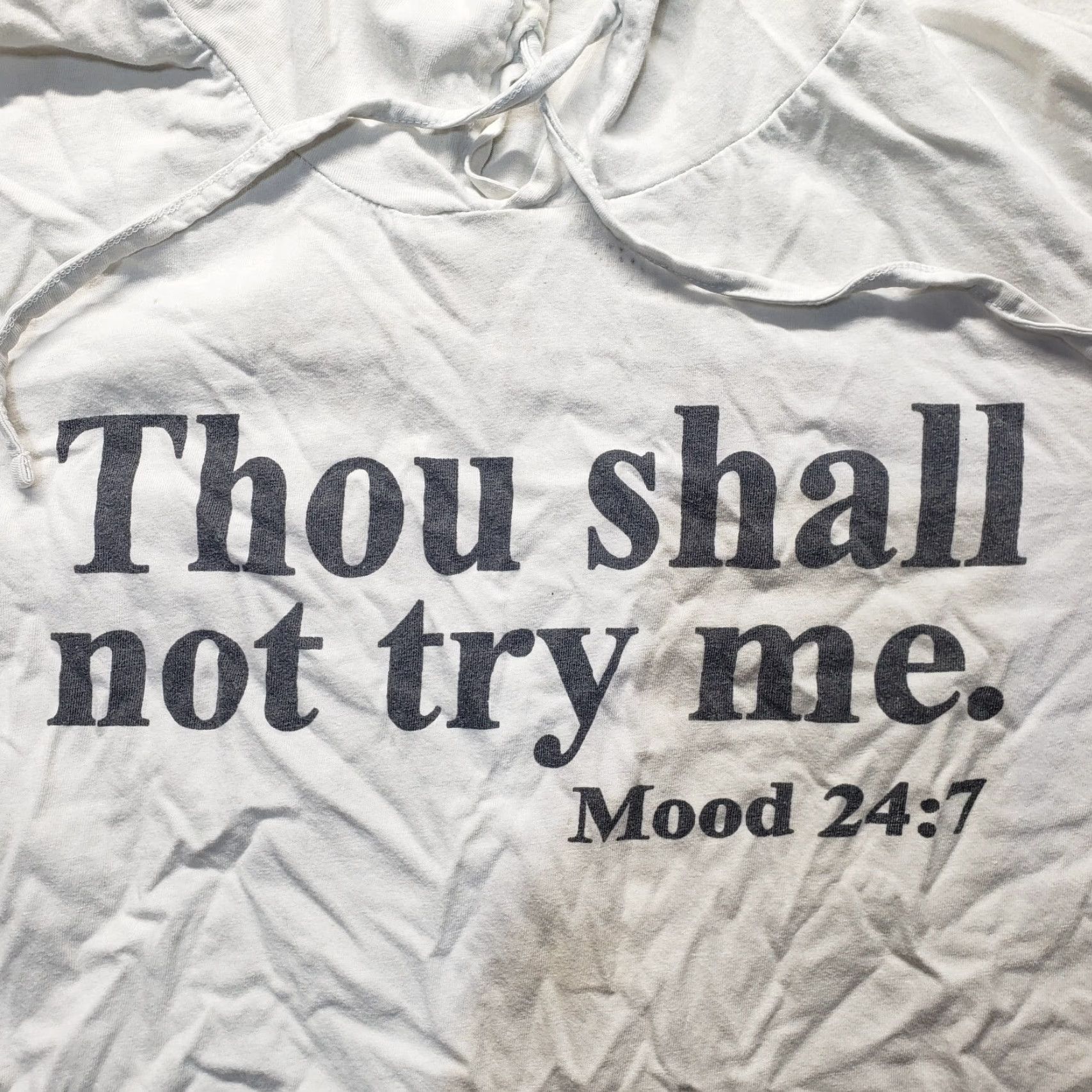 Vintage Shirt Women Large White Short Sleeve Tee Thou Shall Not Try Me Shirt Hoodie Large Adult Women's Size L Large Size L / US 10 / IT 46 - 2 Thumbnail