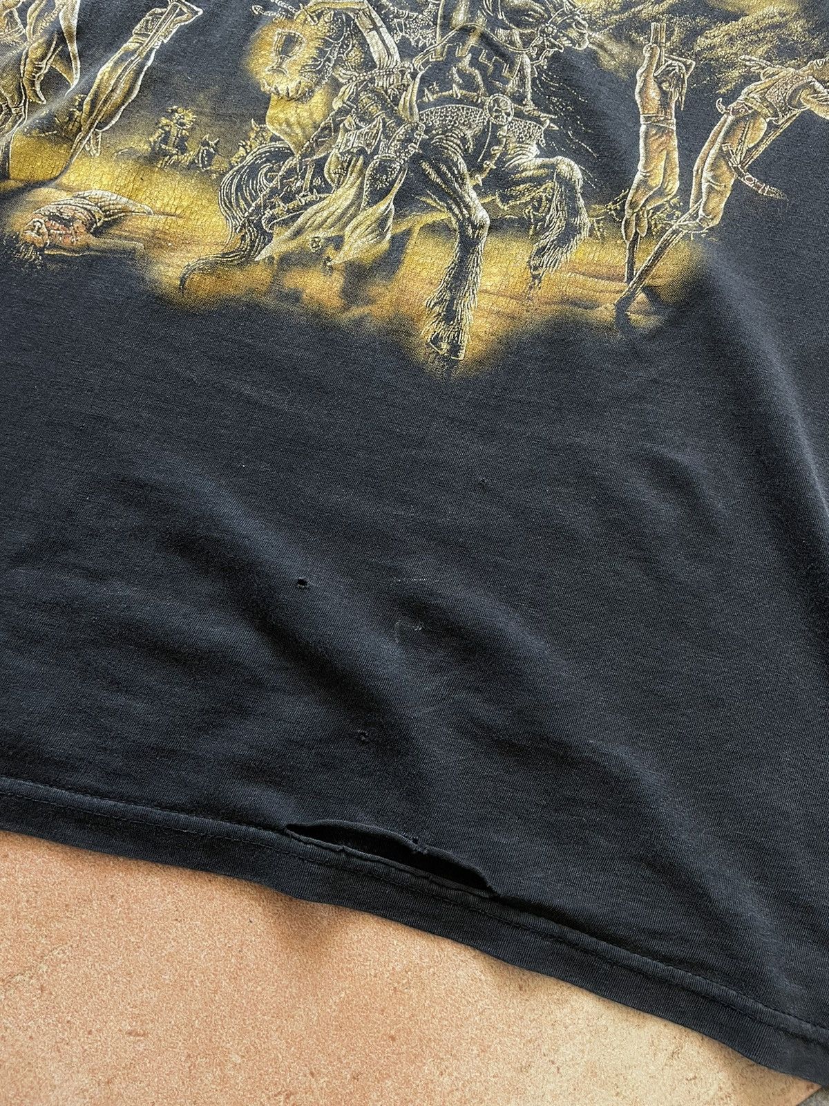 Band Tees × Vintage Grave Digger Vintage Black Metal 90s T Shirt Large Size US L / EU 52-54 / 3 - 3 Thumbnail
