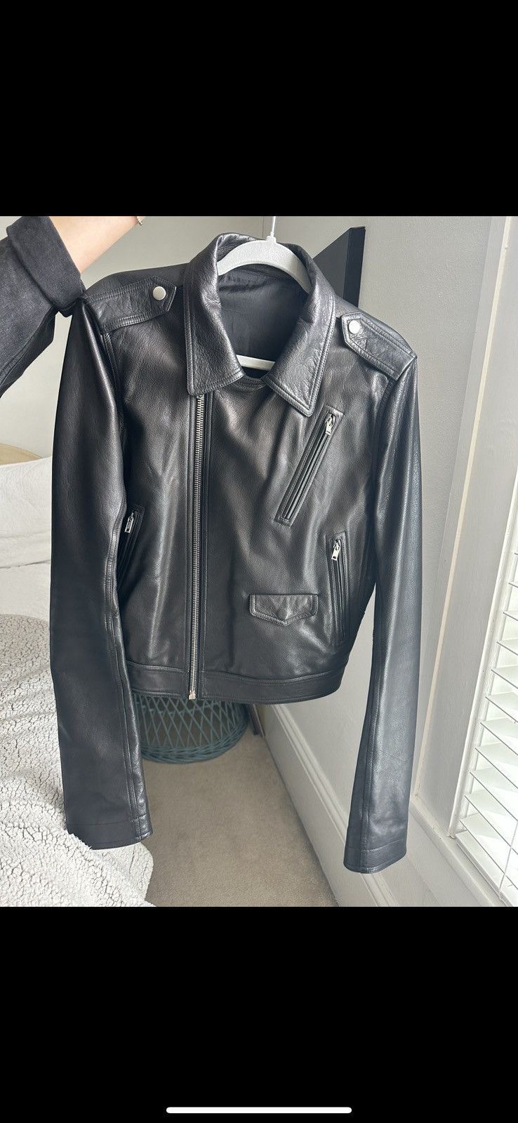 Rick Owens SS18 DIRT CROPPED STOOGES LEATHER JACKET Size US M / EU 48-50 / 2 - 1 Thumbnail