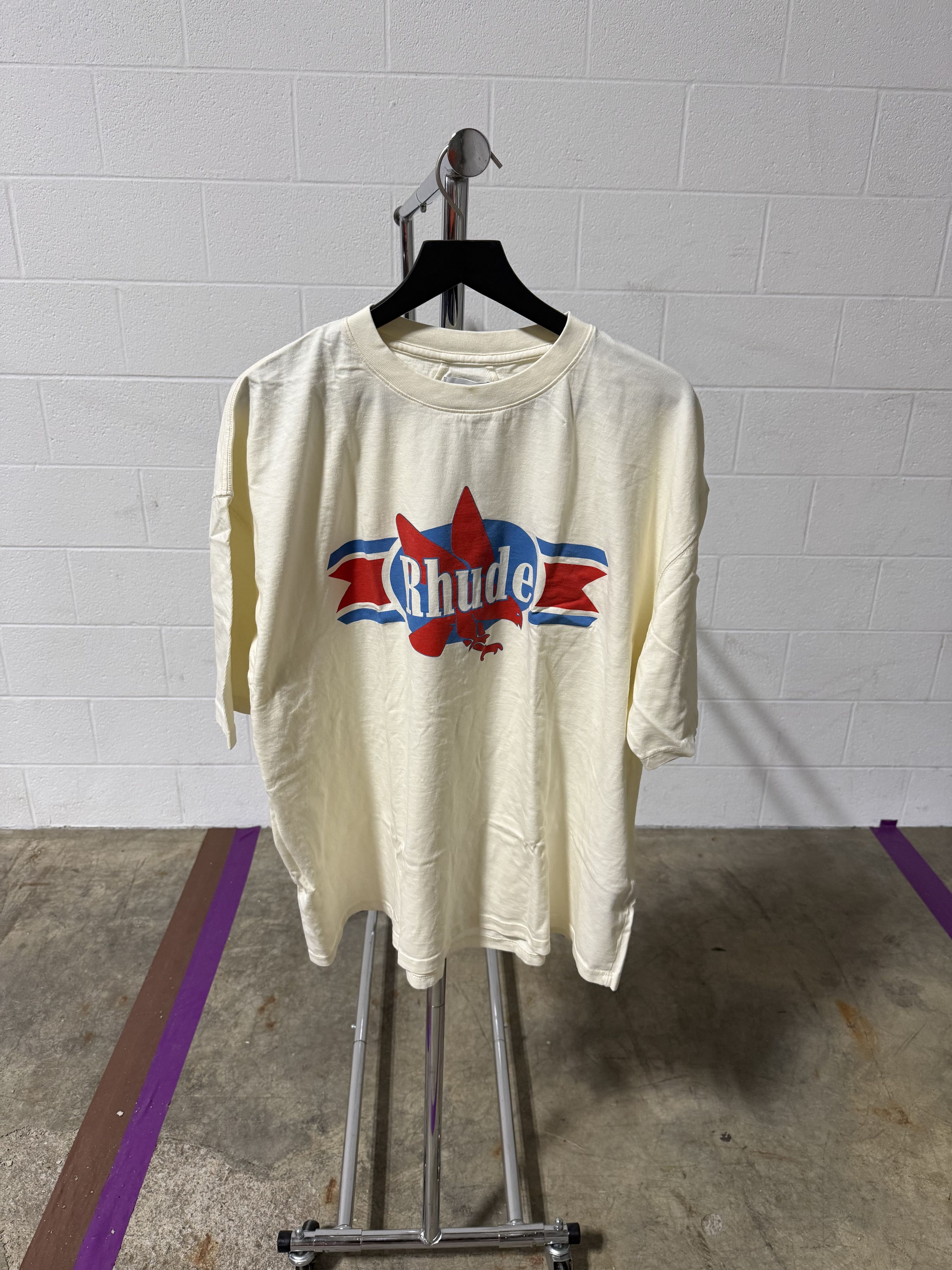 Rhude Rhude Chevron Eagle Tee 'Vintage White' Size US XXL / EU 58 / 5 - 1 Thumbnail