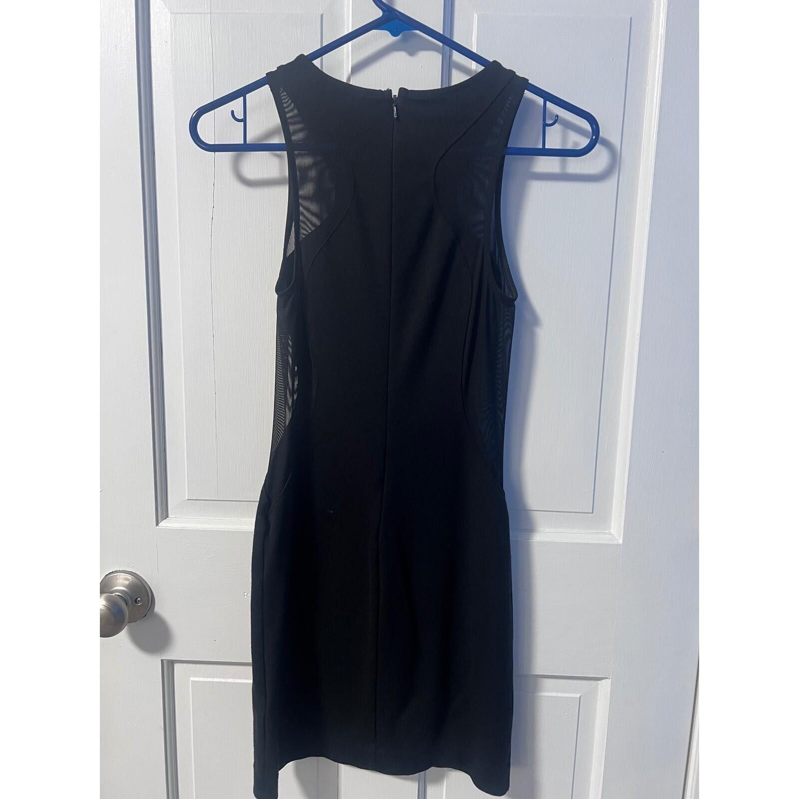 Express Express Womens Black Mesh Panel Bodycon Mini Dress Size 0 Size XS / US 0-2 / IT 36-38 - 6 Thumbnail