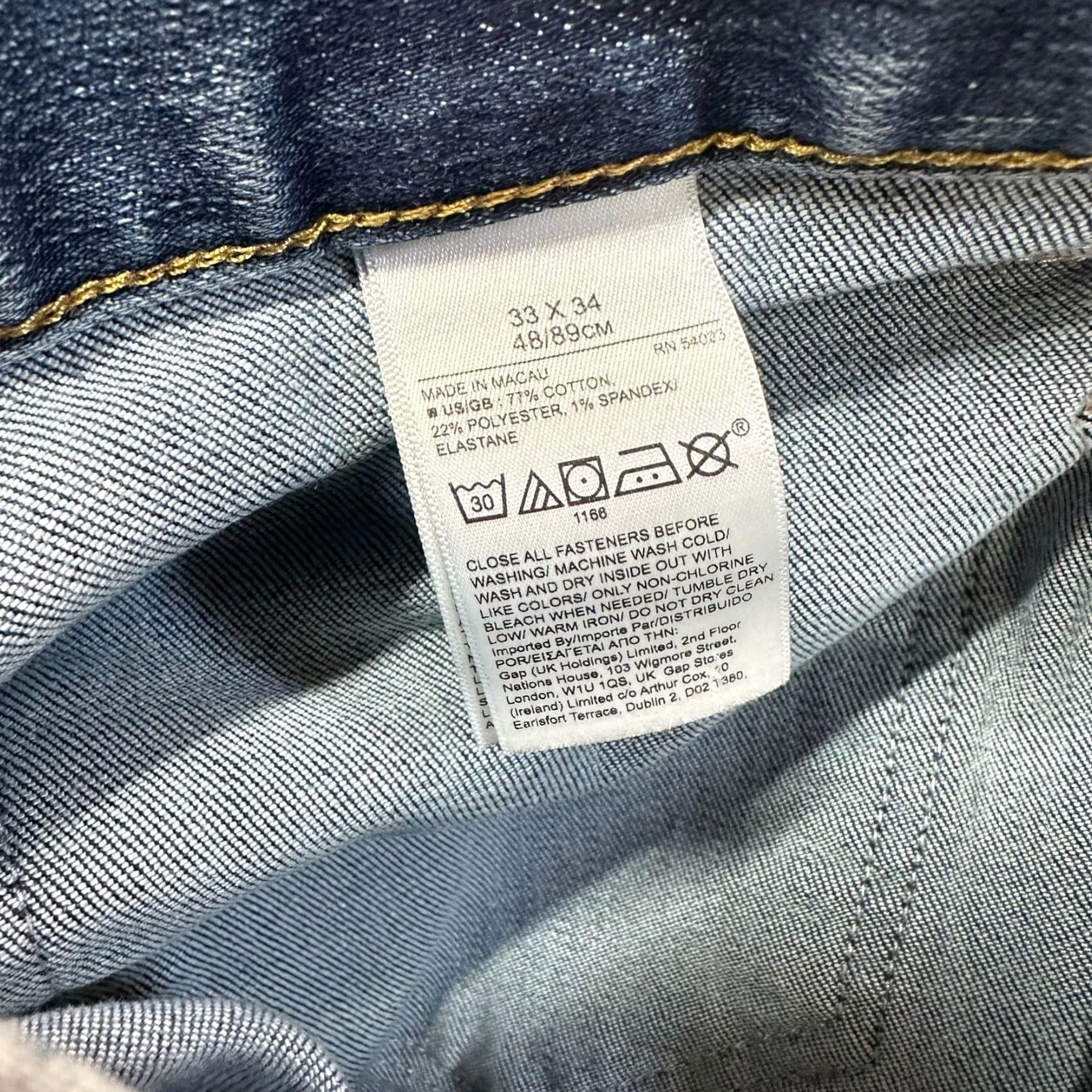 Banana Republic Banana Republic Slim Fit Jeans Men's 33x34 Blue Denim 5-Pocket Stretch Casual Jeans Mens Size US 33 - 5 Thumbnail