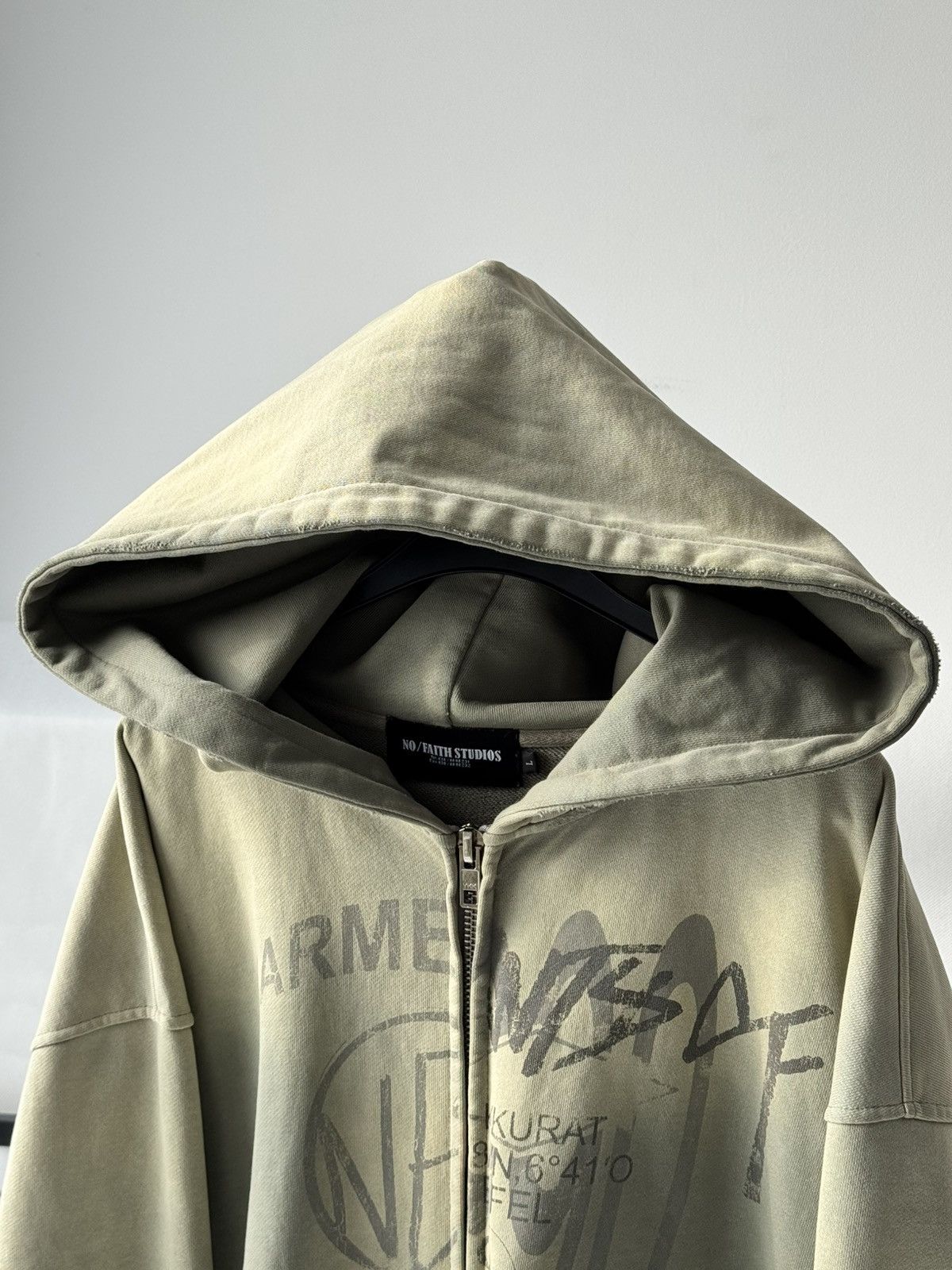 No Faith Studios NFS SPLIT ZIP JACKET LIGHT GREEN Zip Up Hoodie no faith Stu Size US L / EU 52-54 / 3 - 6 Thumbnail