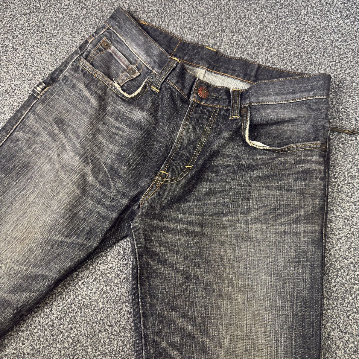 Hysteric Glamour Edwin Blue Trip 503 Black Distressed Denim ifsixwasnine Size US 32 / EU 48 - 3 Thumbnail