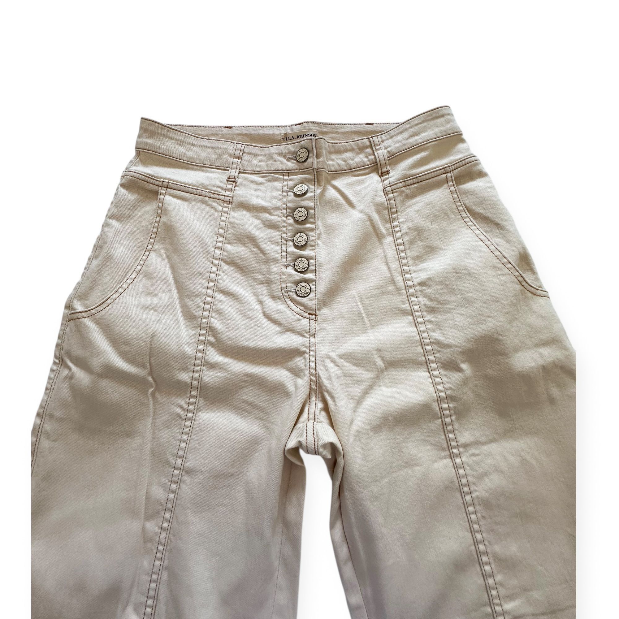 Ulla Johnson Ulla Johnson Brodie Jeans, Cream, Size 8, New with tag, MSRP Size 30" / US 8 / IT 44 - 7 Thumbnail